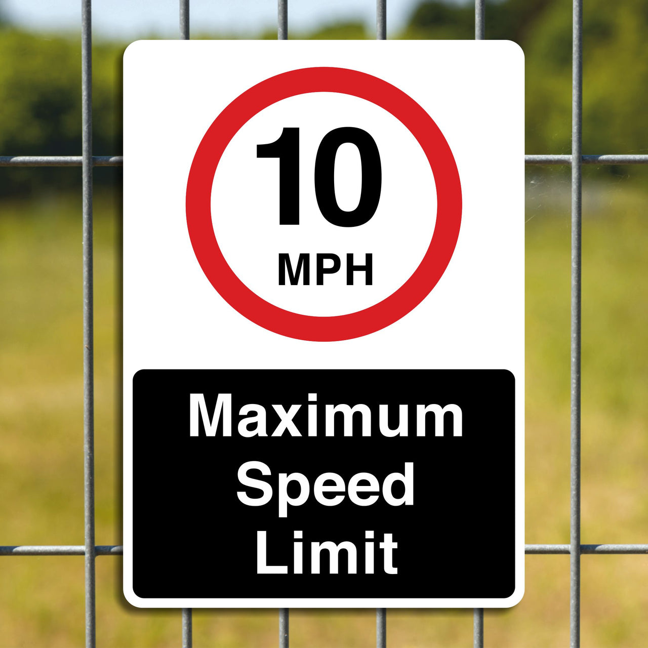 10mph Maximum Speed Limit Sign