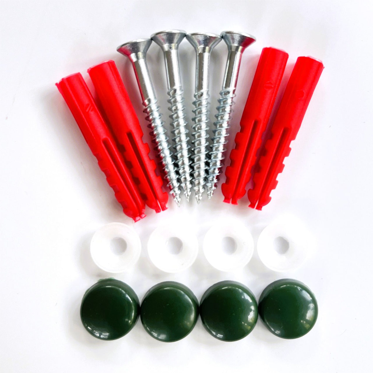 Dark Green Snap Caps - Cap & Washer Wall Fixing Kit