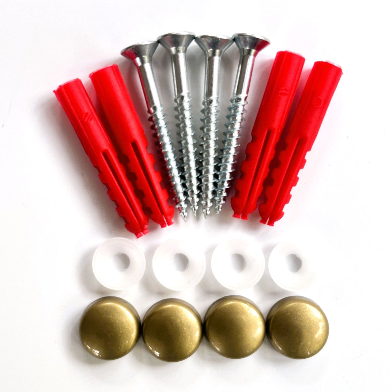 Gold Snap Caps - Cap & Washer Wall Fixing Kit