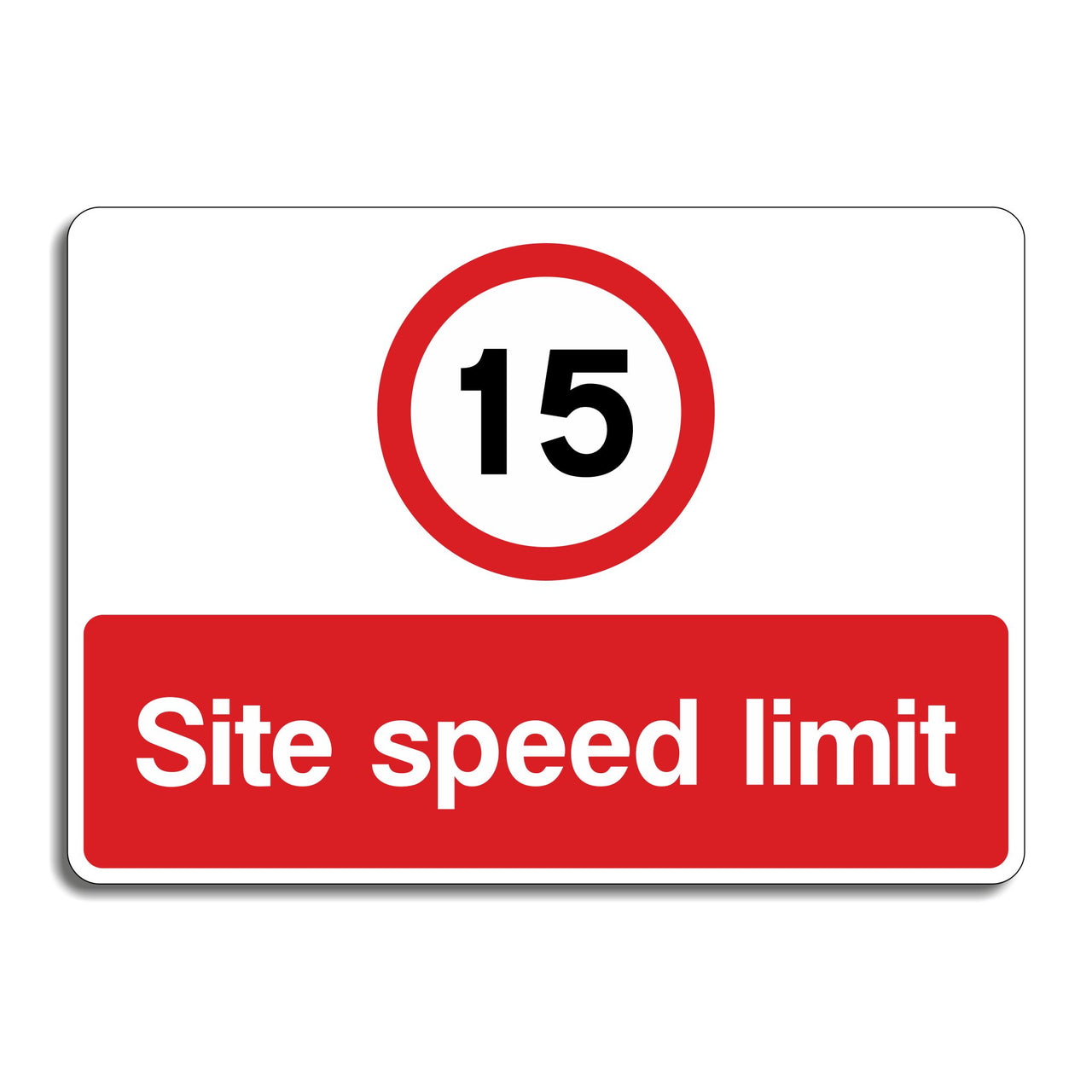 15 MPH Site Speed Limit Signs