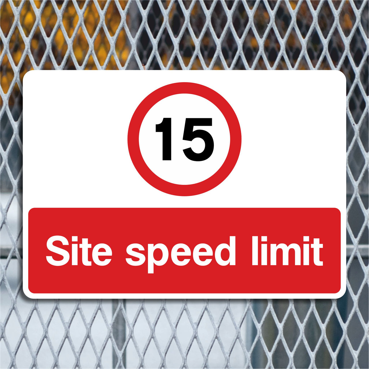 15 MPH Site Speed Limit Signs