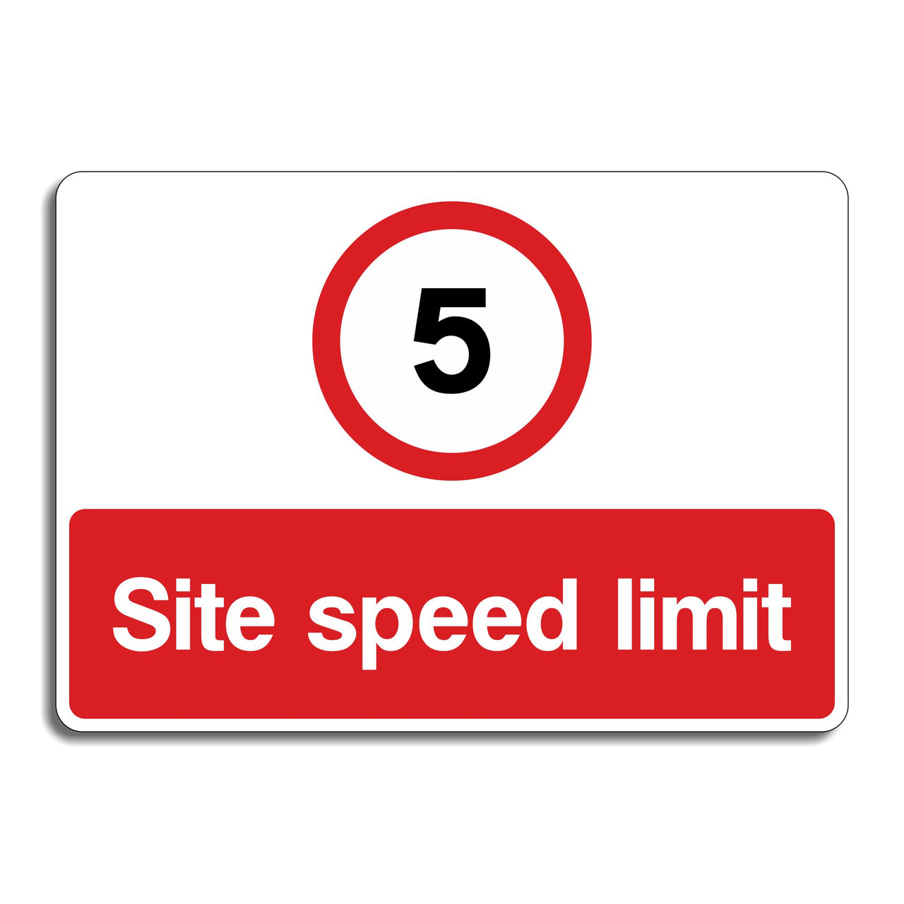 5 MPH Site Speed Limit Signs