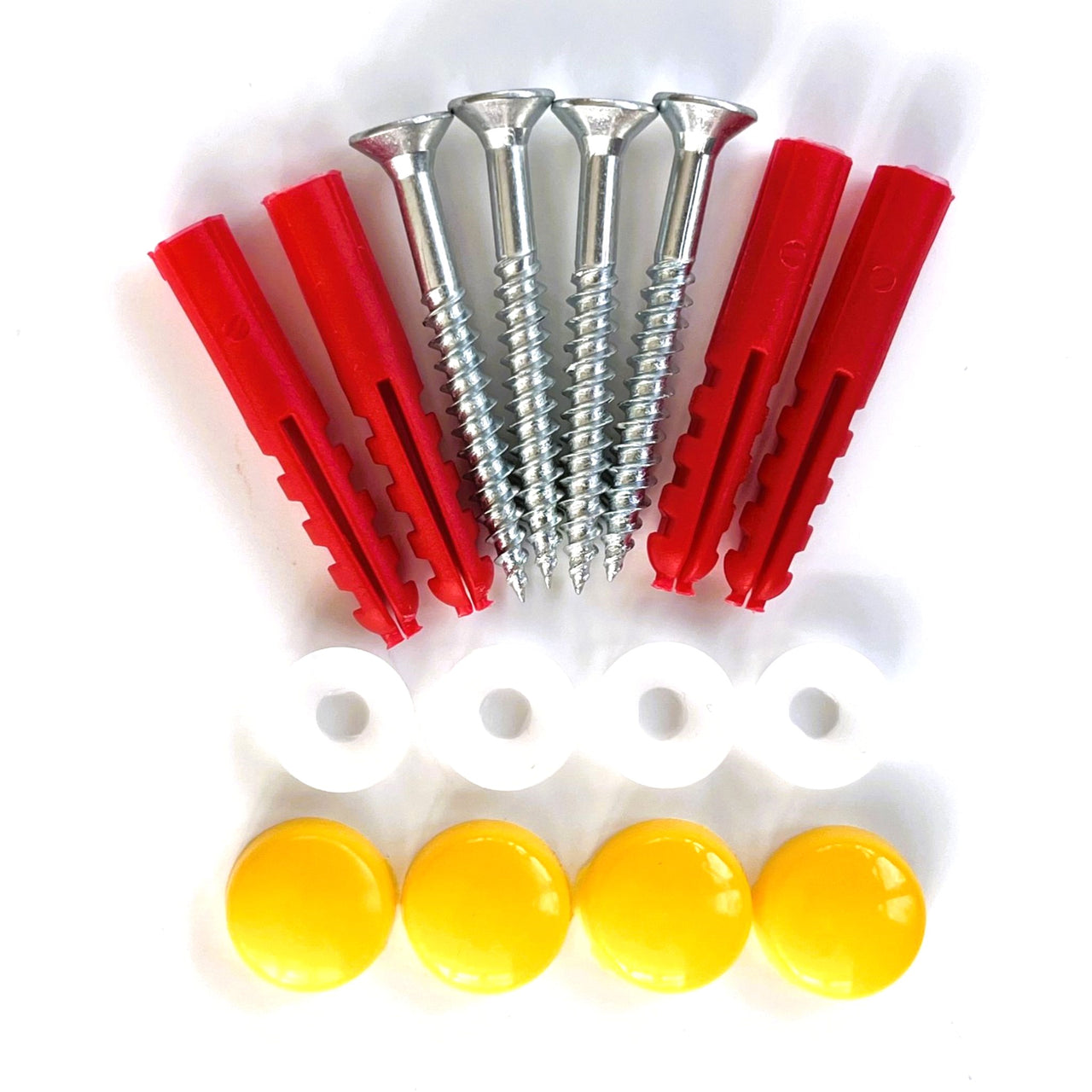 Yellow Snap Caps - Cap & Washer Wall Fixing Kit