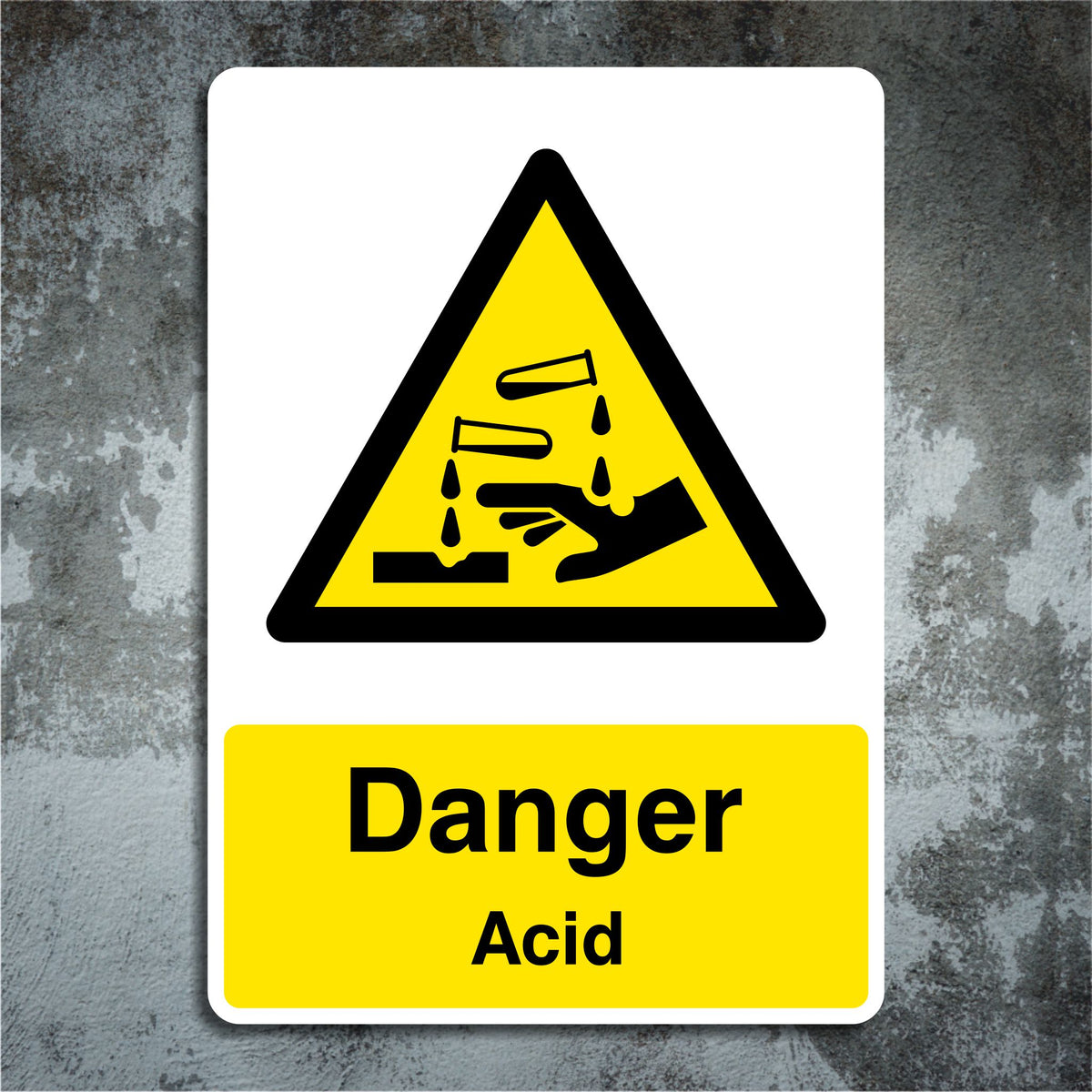 Reducing Acid Sign Danger Acid Sign - CHEM0045