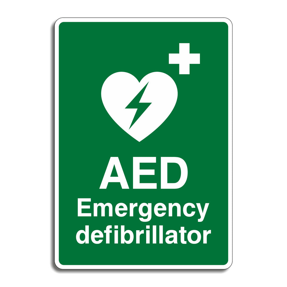 AED Emergency Defibrillator Sign