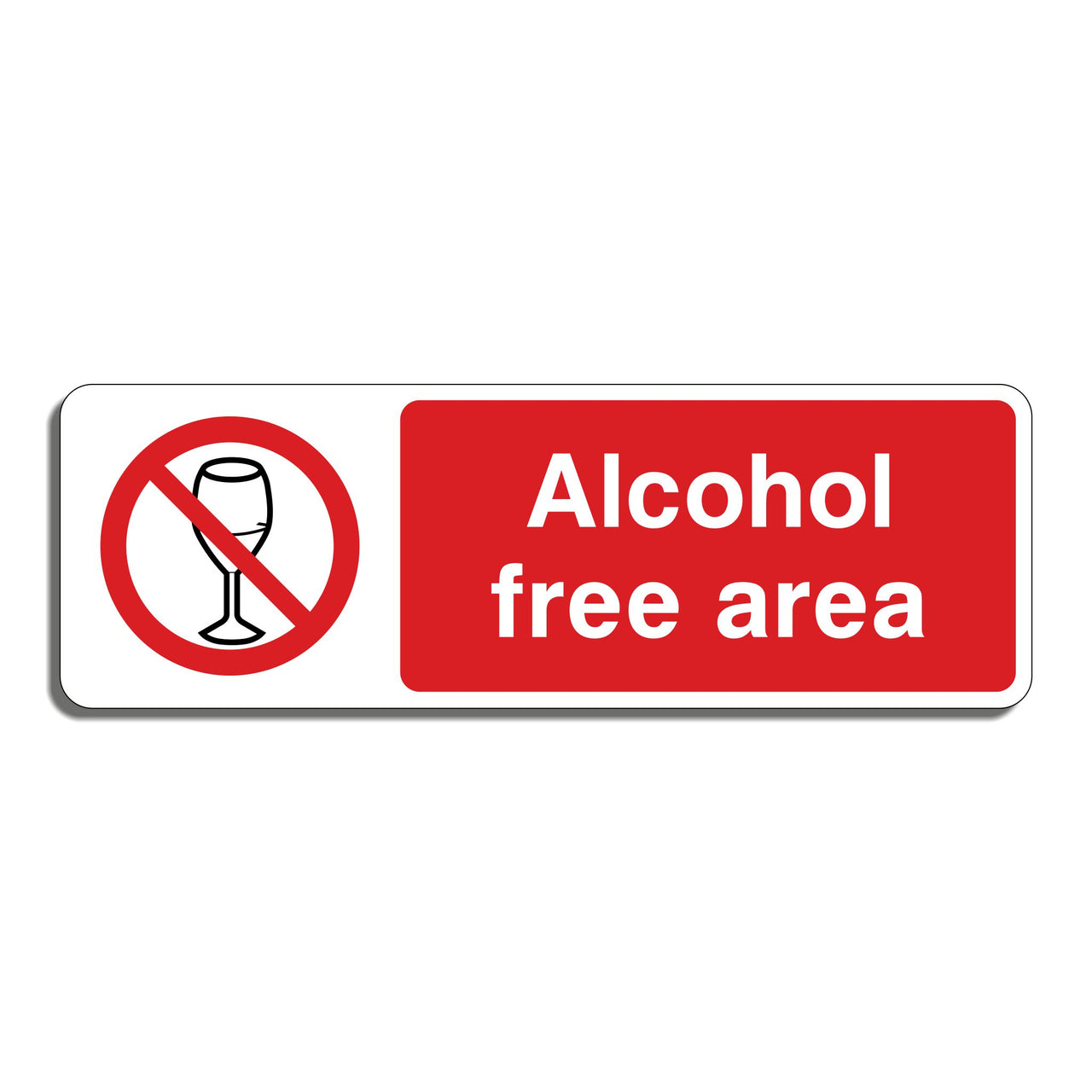 Alcohol Free Area Sign