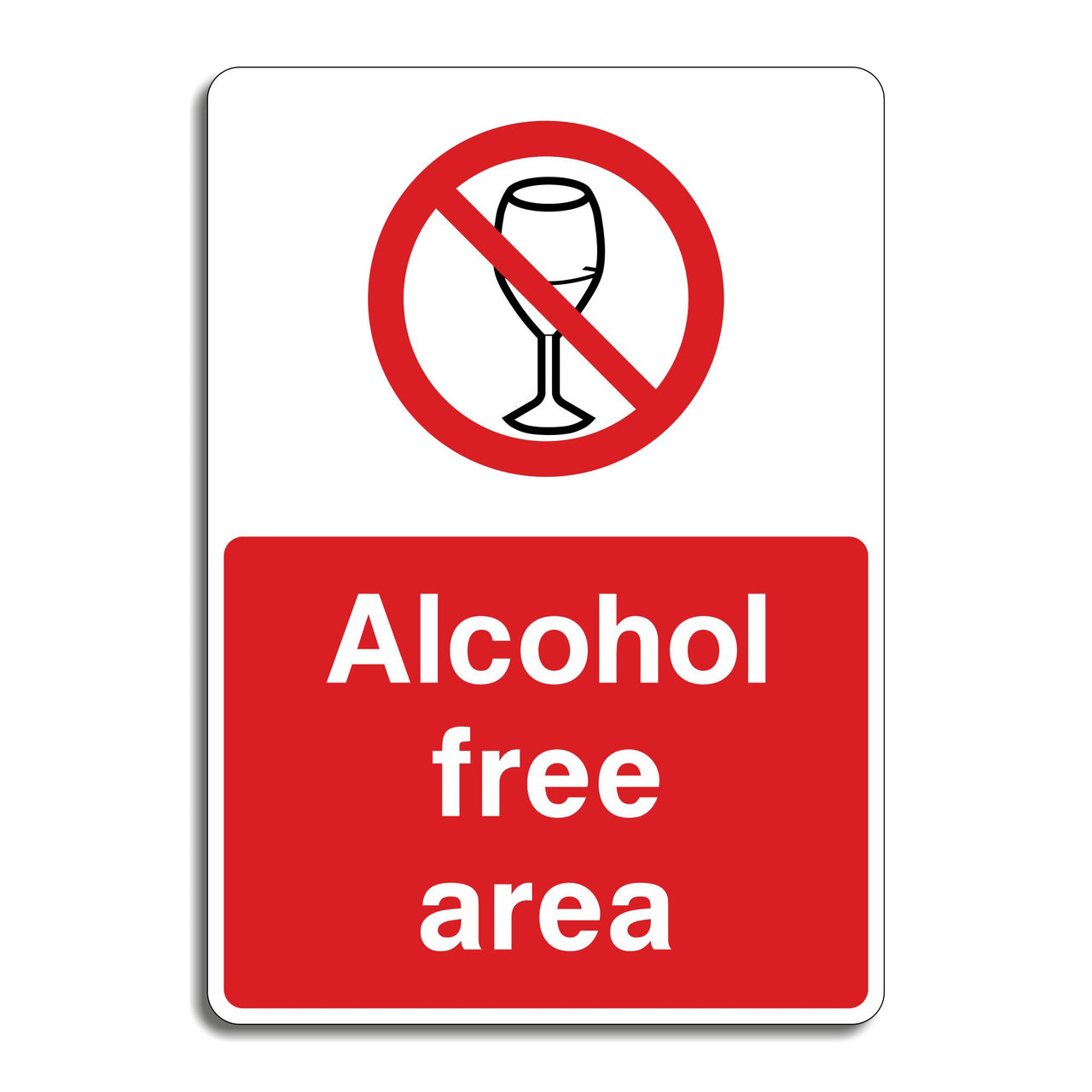 Alcohol Free Area Sign
