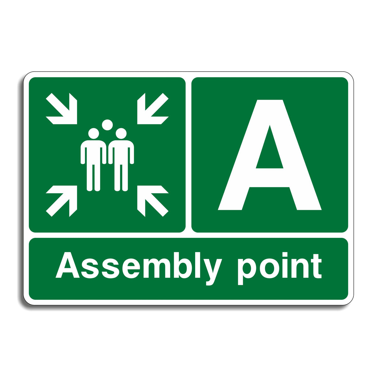 Assiamble Point Sign Assembly Point A Sign