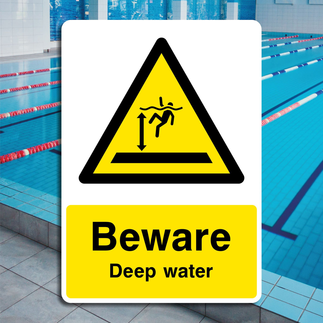 Beware Deep Water Sign