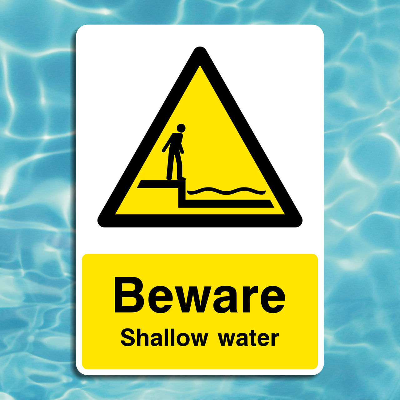 Beware Shallow Water Sign
