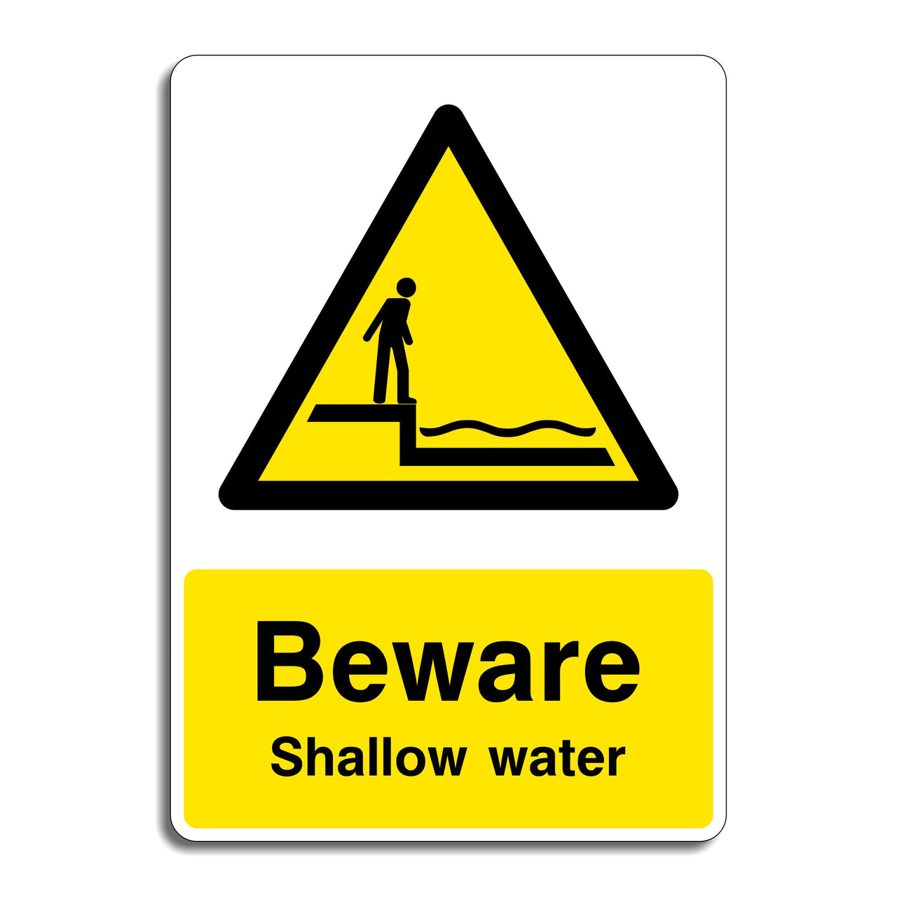Beware Shallow Water Sign