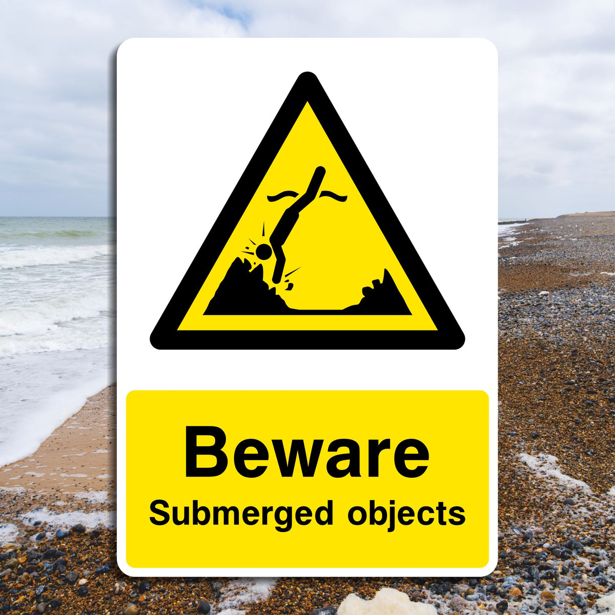 Submerged Object Sign Beware Submerged Objects Sign