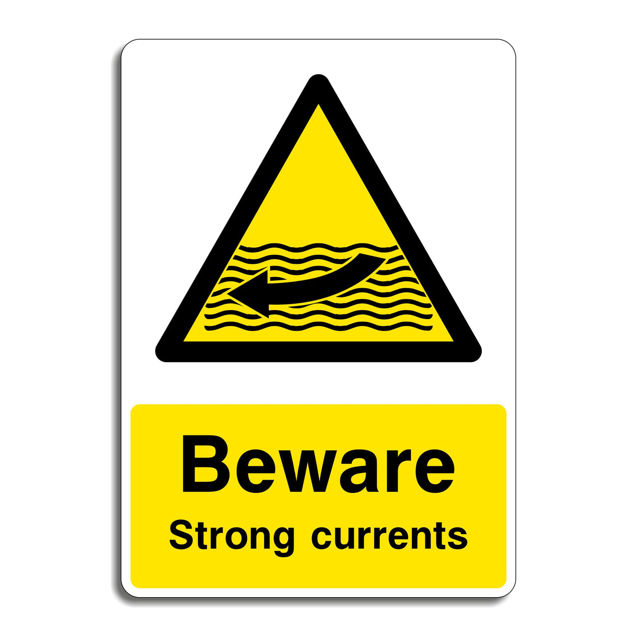 Beware Strong Currents Sign