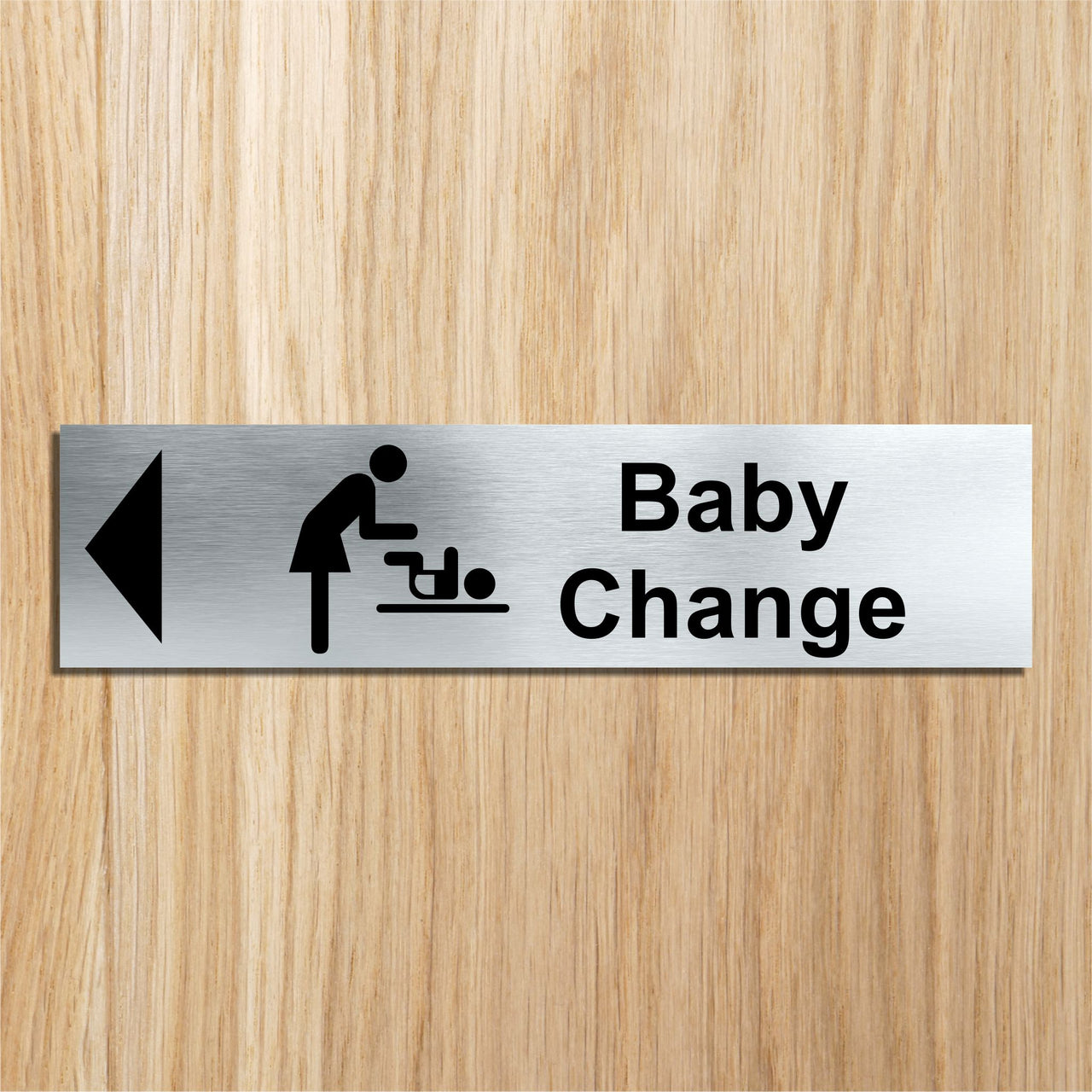 Baby Change Sign with Left Pointing Directional Arrow