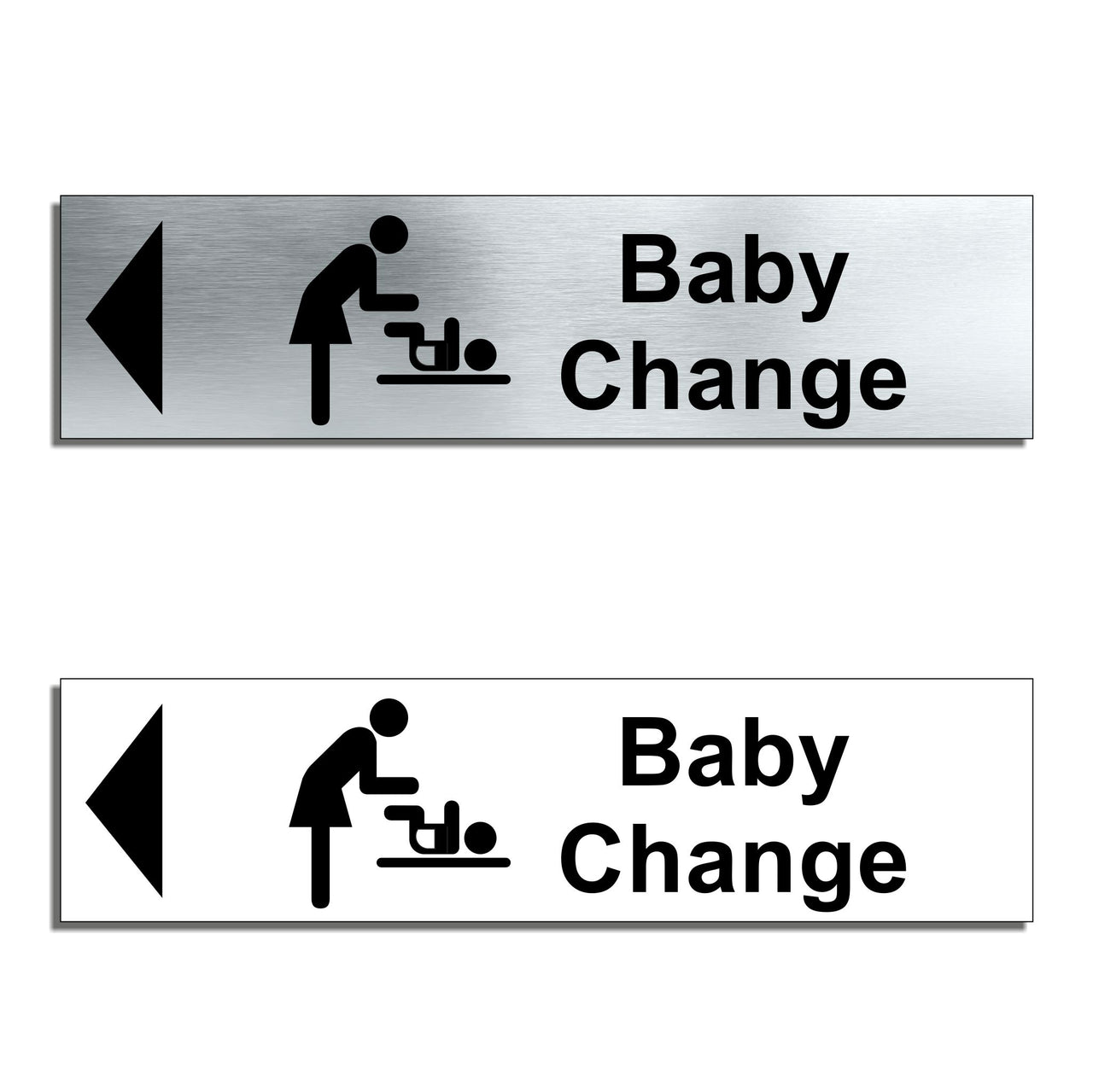 Baby Change Sign with Left Pointing Directional Arrow