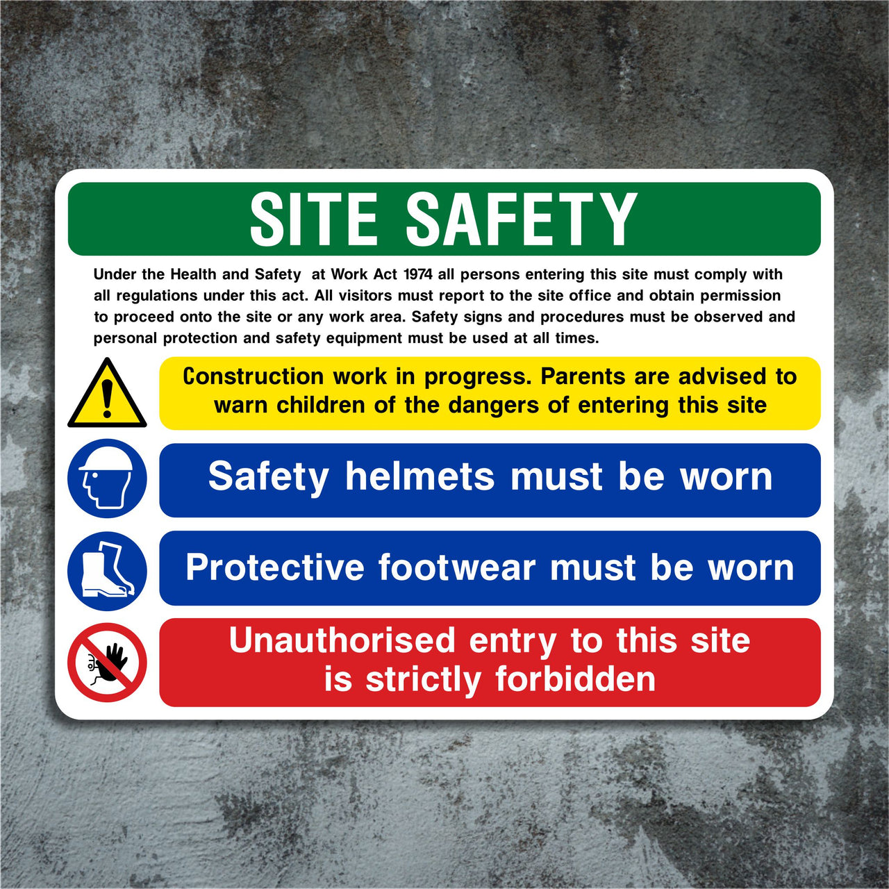 Construction Site Multi Message Sign