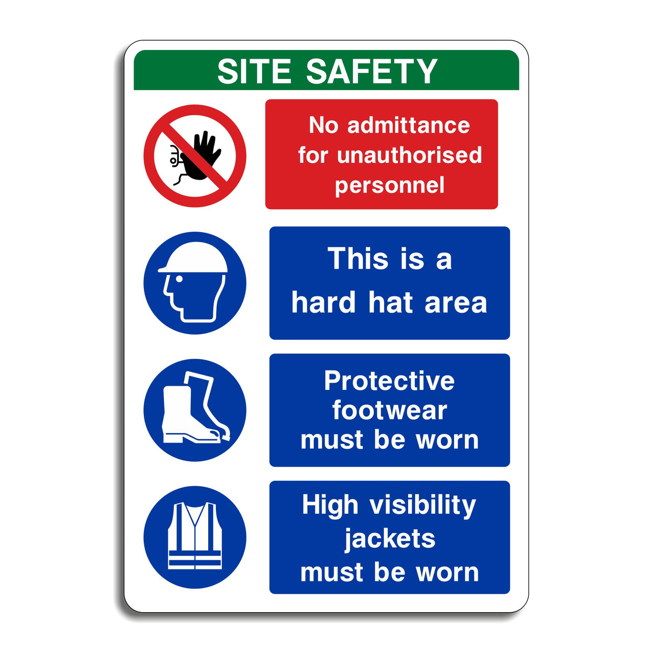 Site Safety No Admittance for Unauthorised Personnel