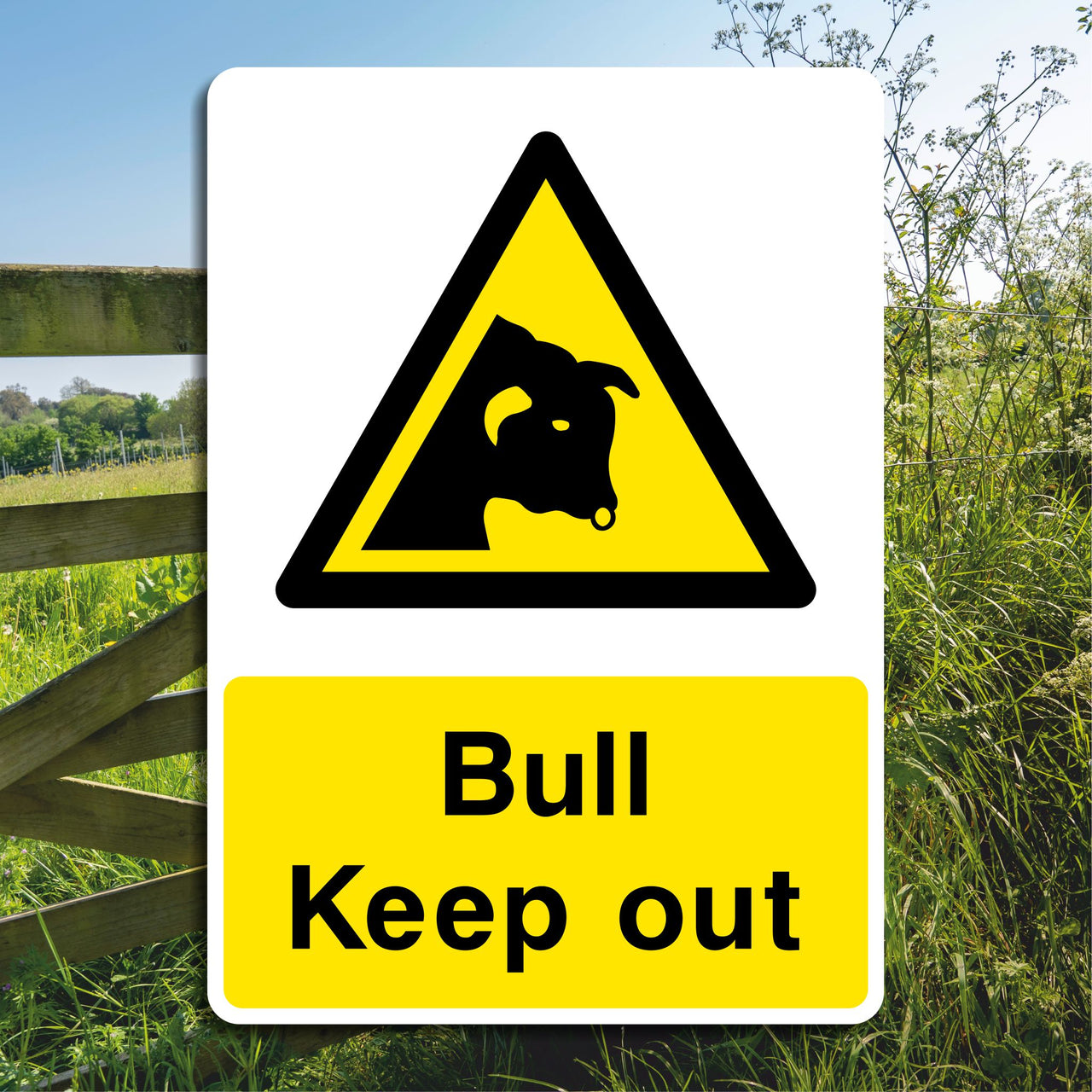 Bull Keep Out Sign
