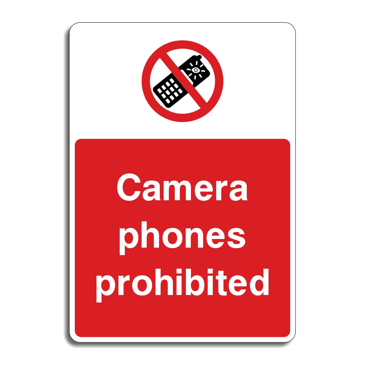 Camera Phones Prohibited Sign