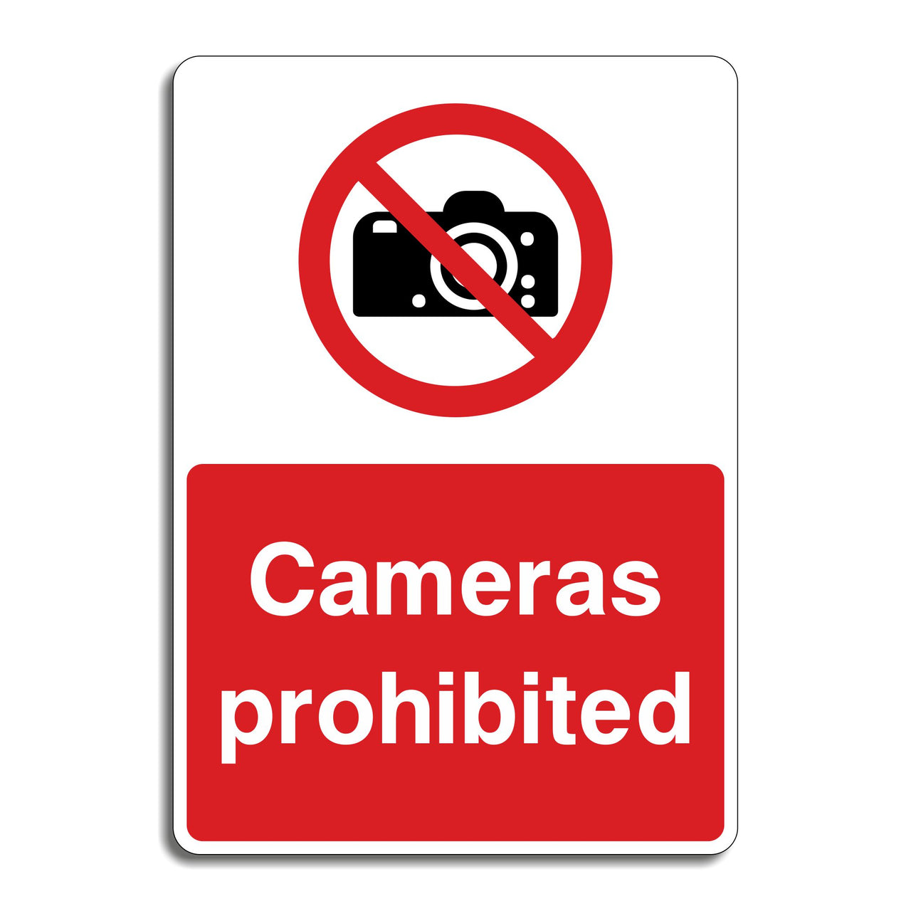 Cameras Prohibited Sign