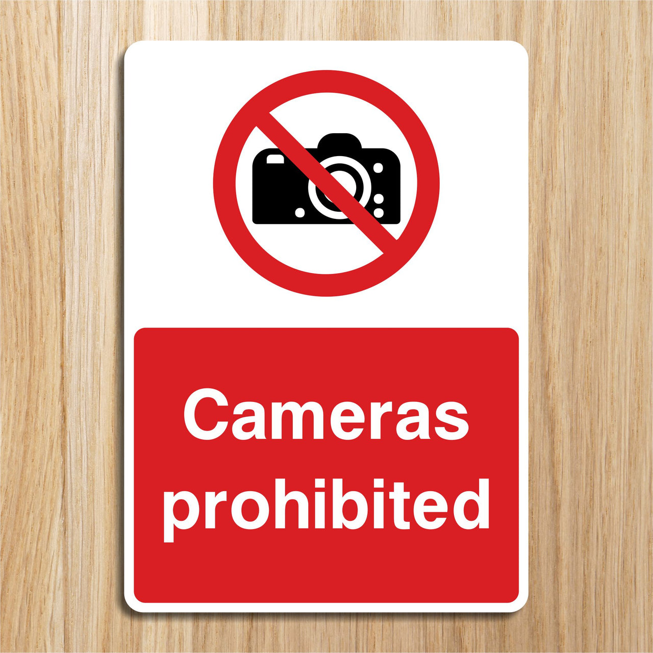 Cameras Prohibited Sign