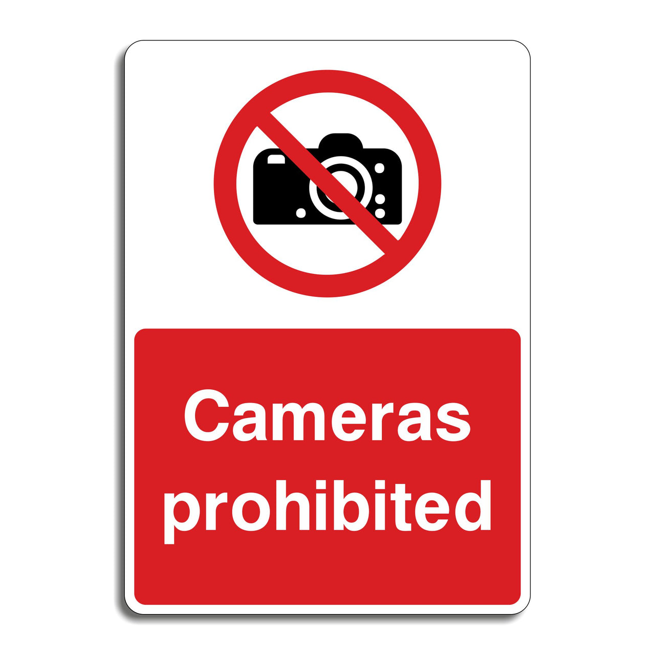 Cameras Prohibited Sign