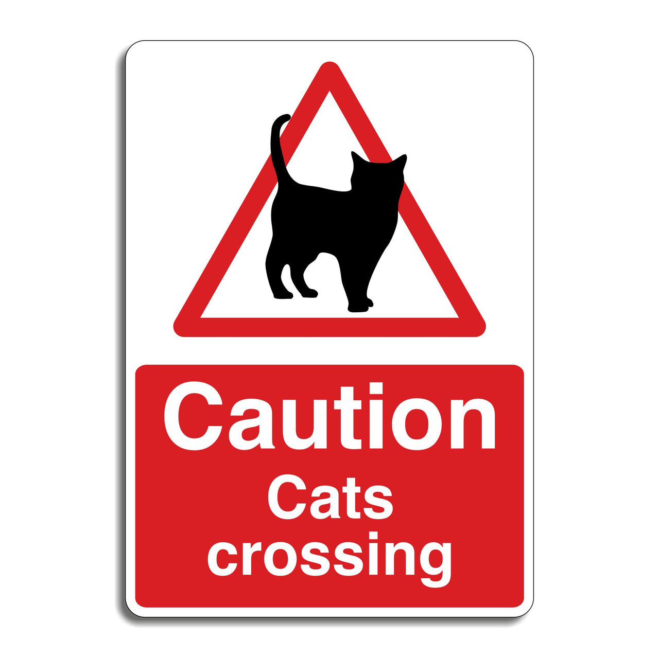 Caution Cats Crossing Sign