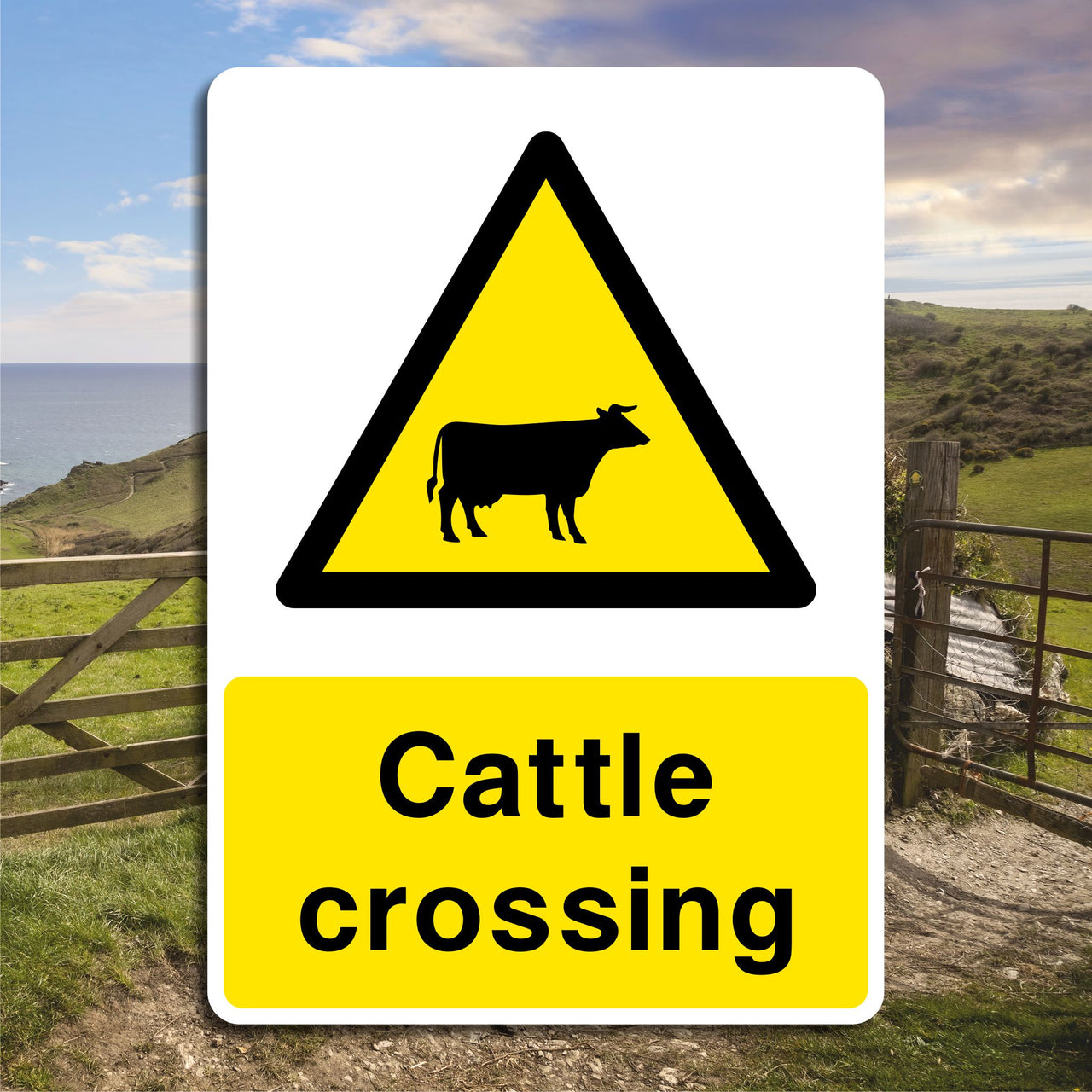 Cattle Crossing Sign