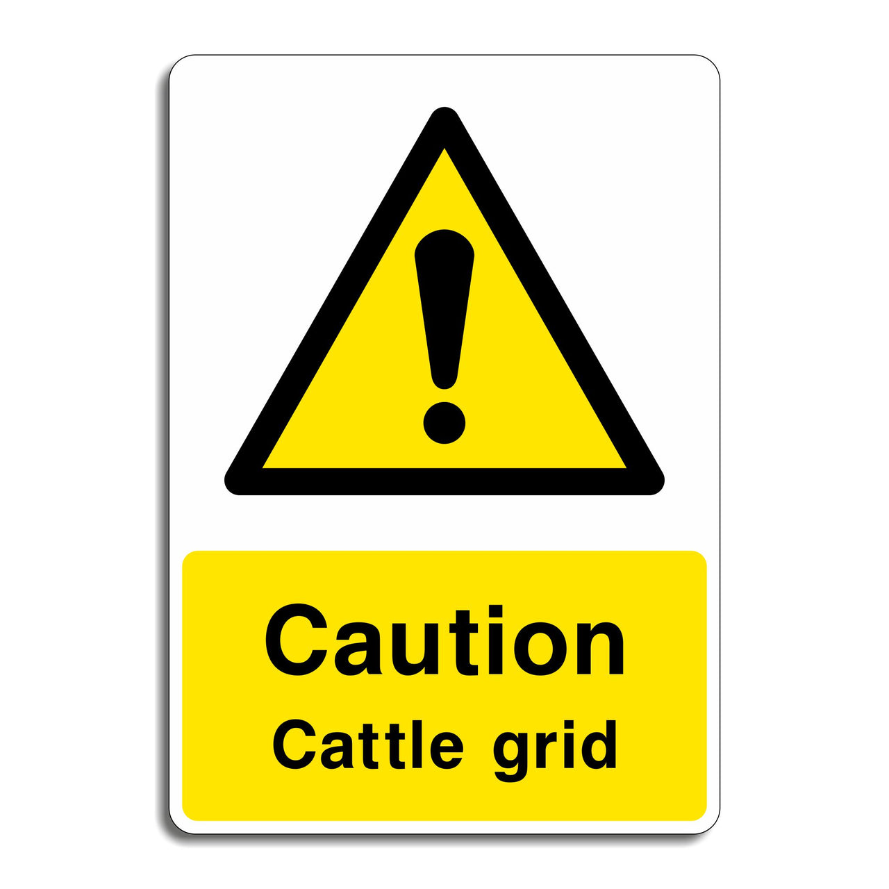 Caution Cattle Grid Sign