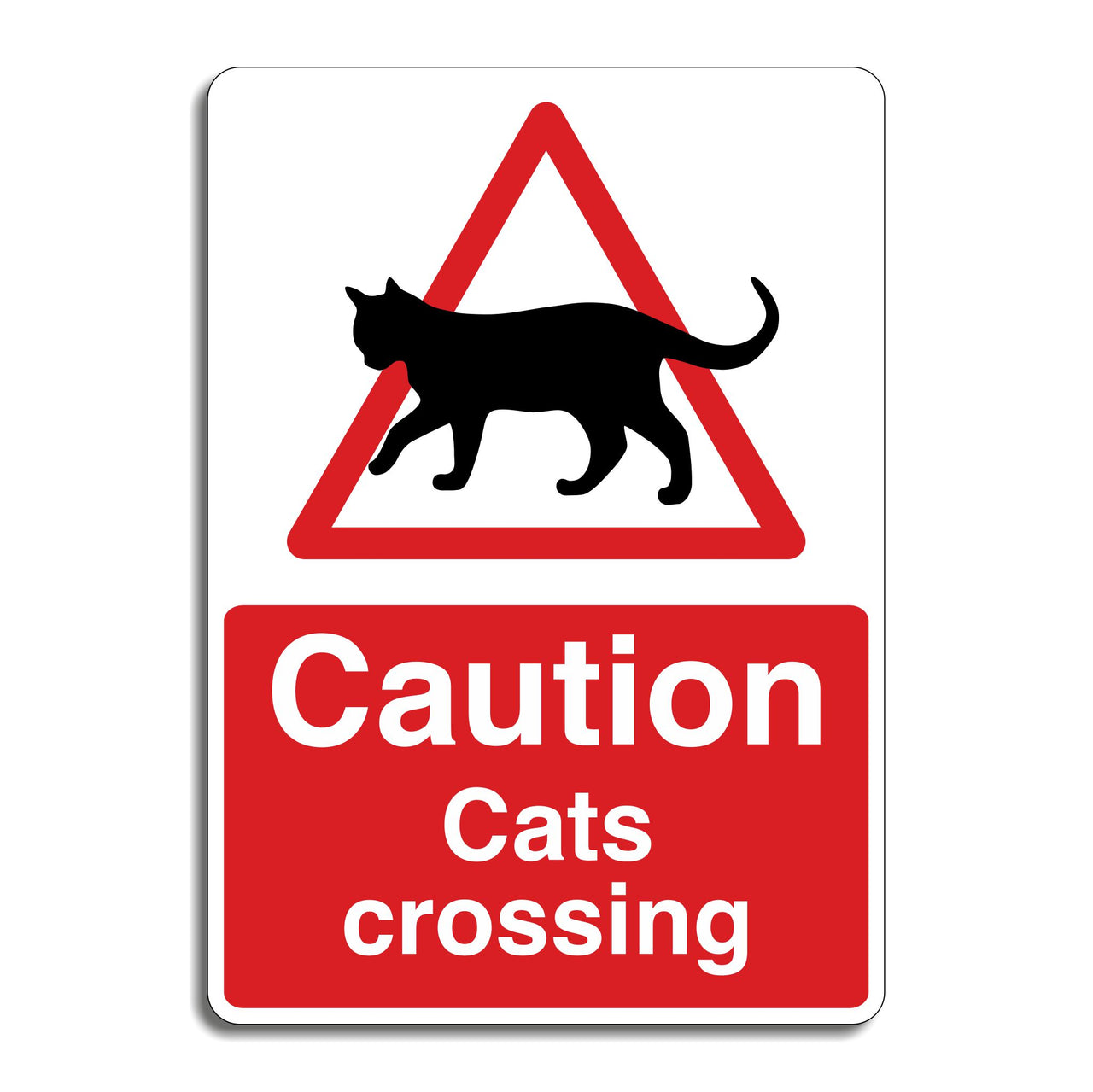 Caution Cats Crossing Sign