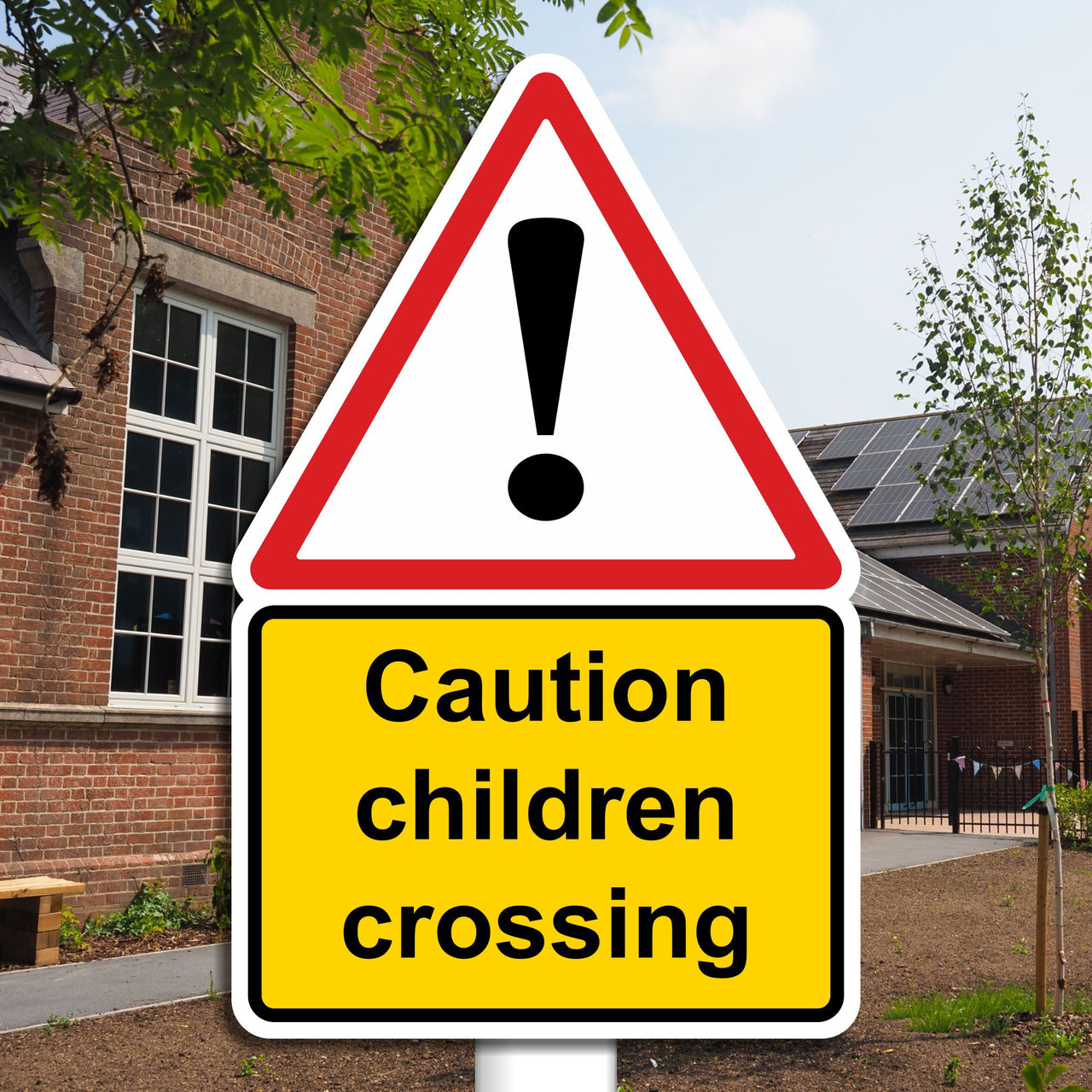 Caution Children Crossing Sign