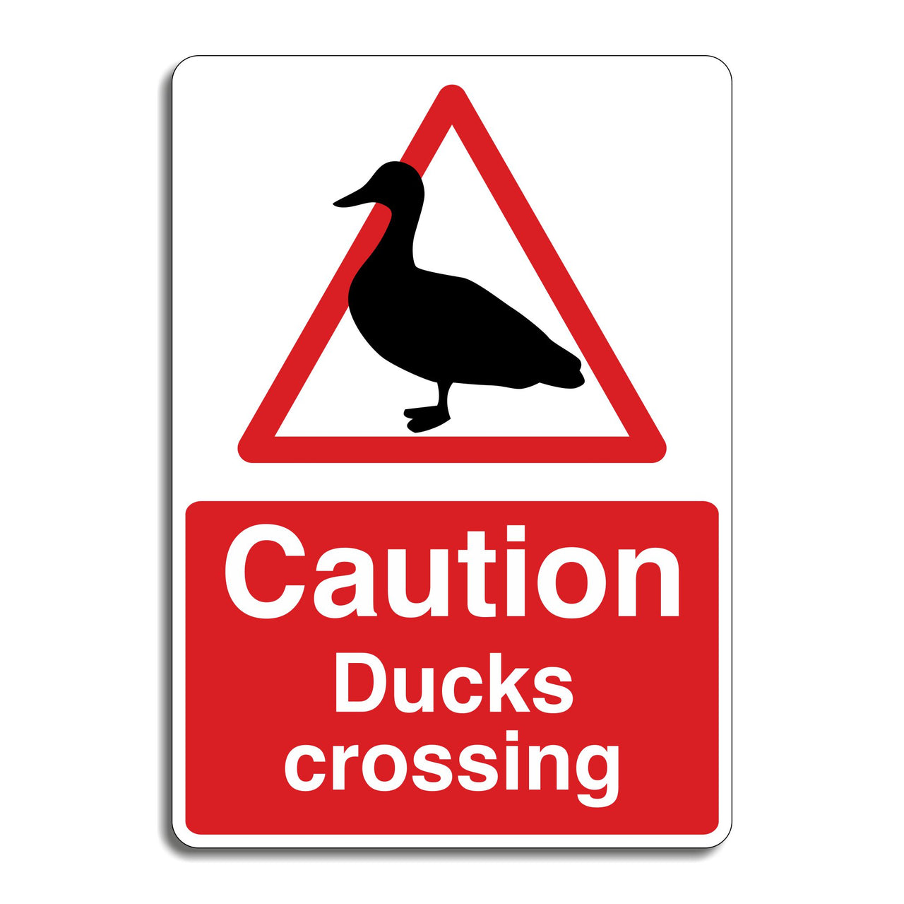 Caution Ducks Crossing Sign