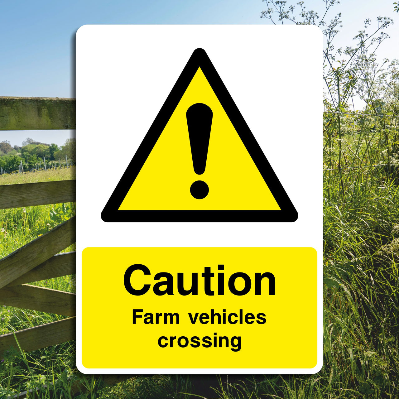 Caution Farm Vehicles Crossing Sign