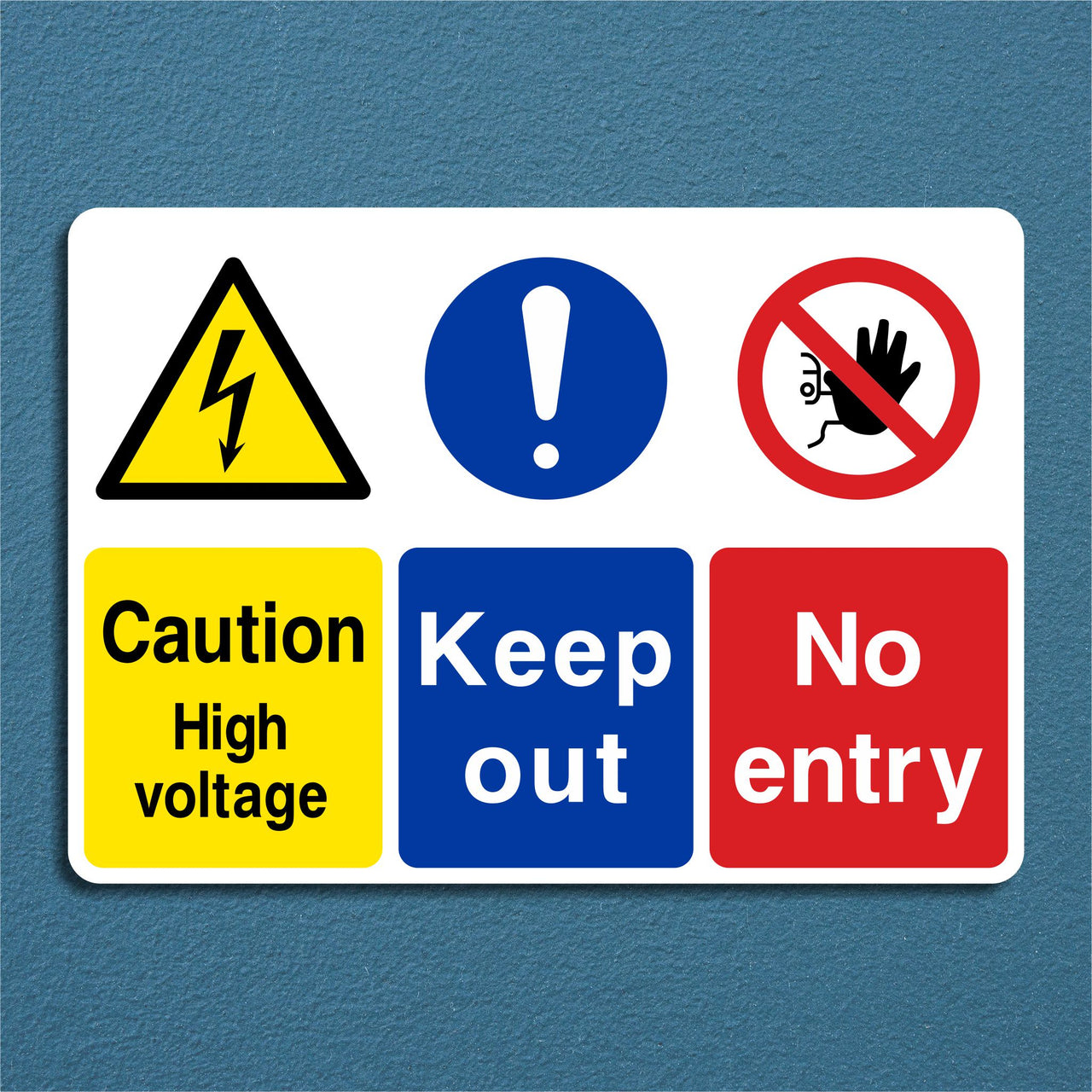 Caution High Voltage Keep Out No Entry Sign