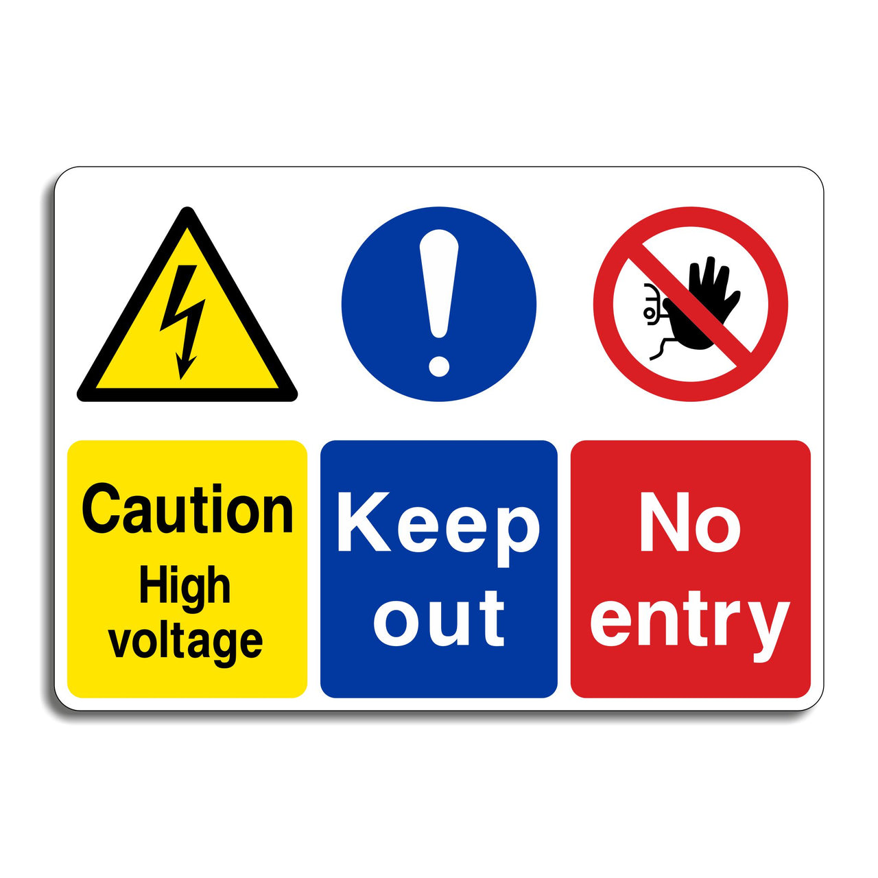 Caution High Voltage Keep Out No Entry Sign