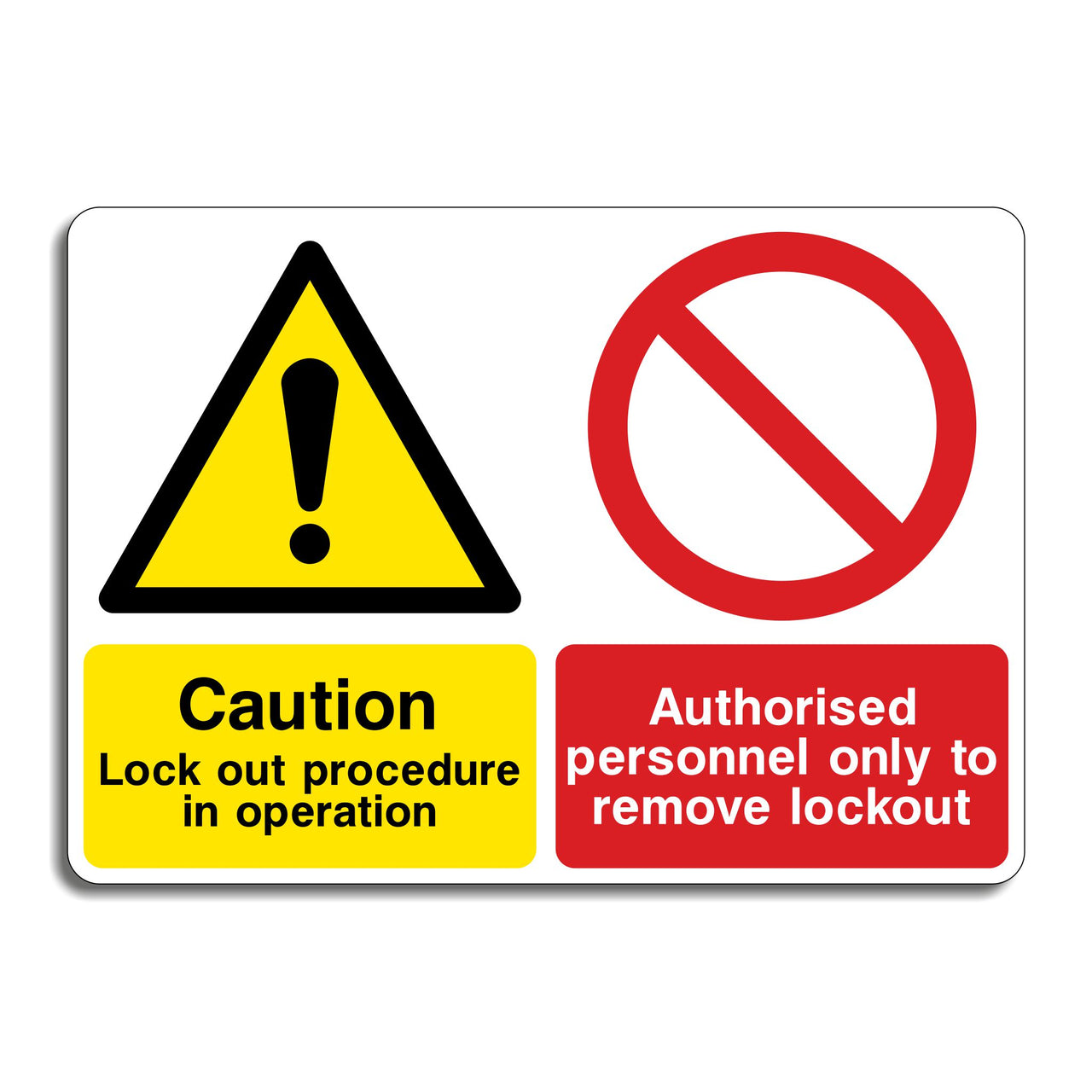 Caution Men Working on Equipment Do Not Use Sign