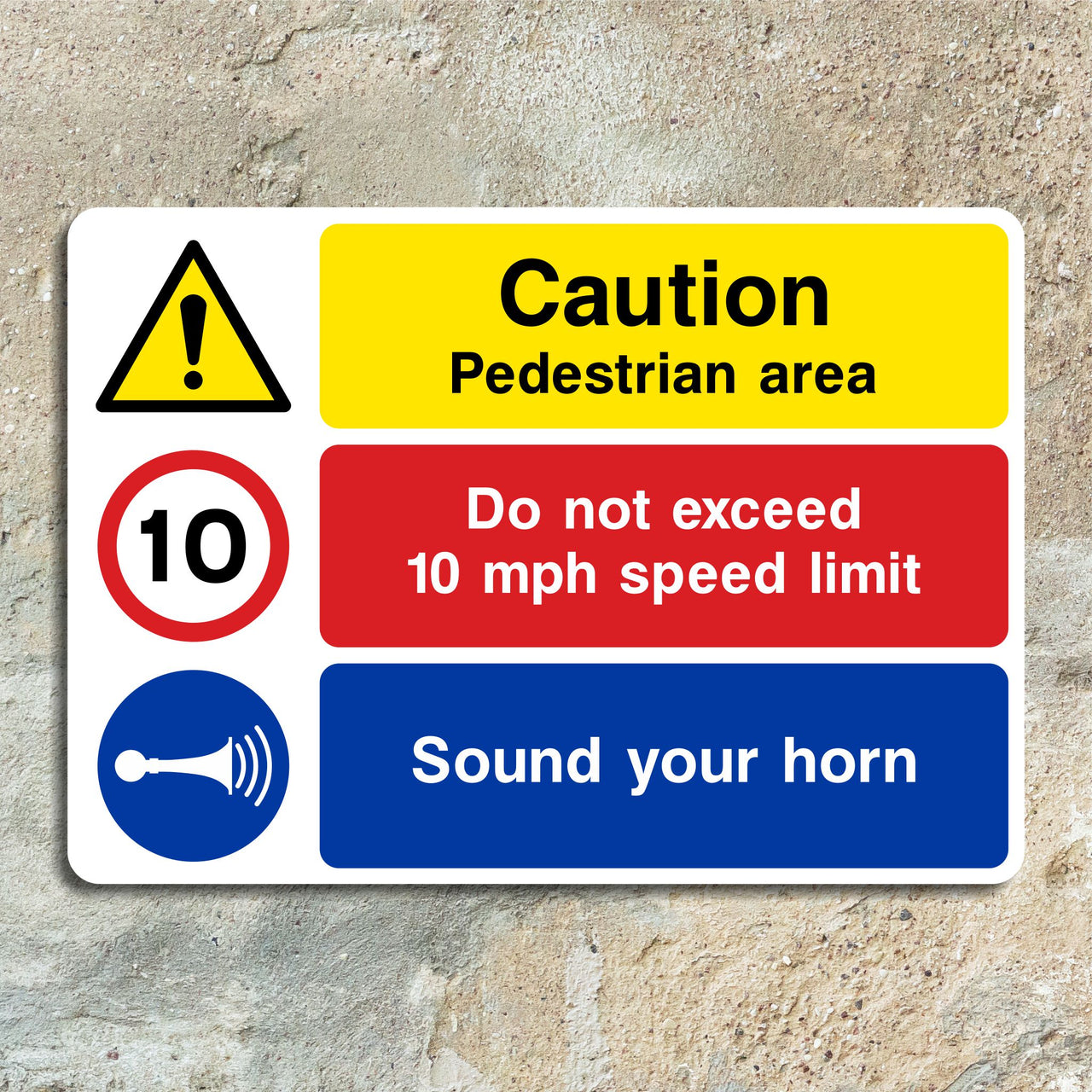 Danger Pedestrian Area Sign