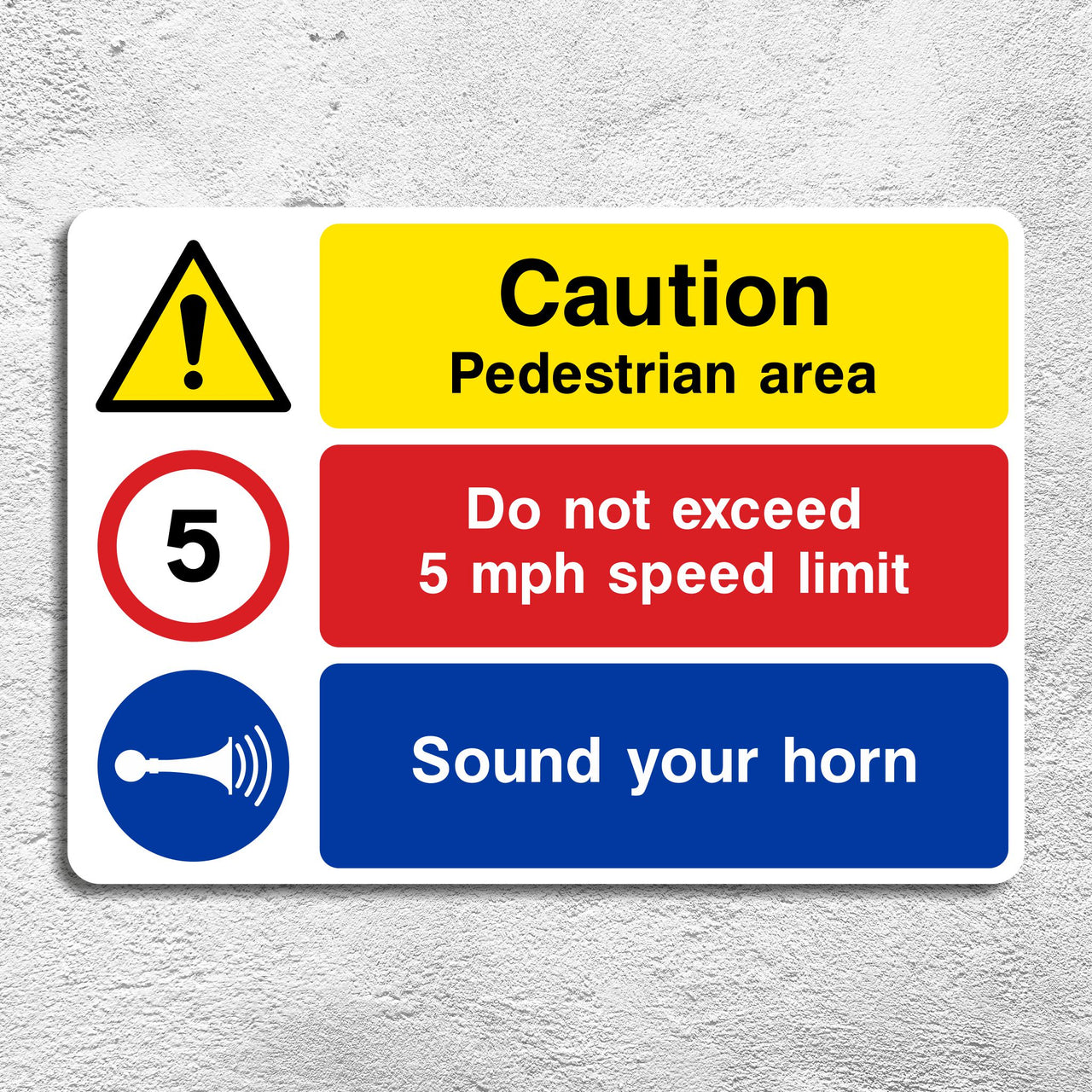 Danger Pedestrian Area Sign