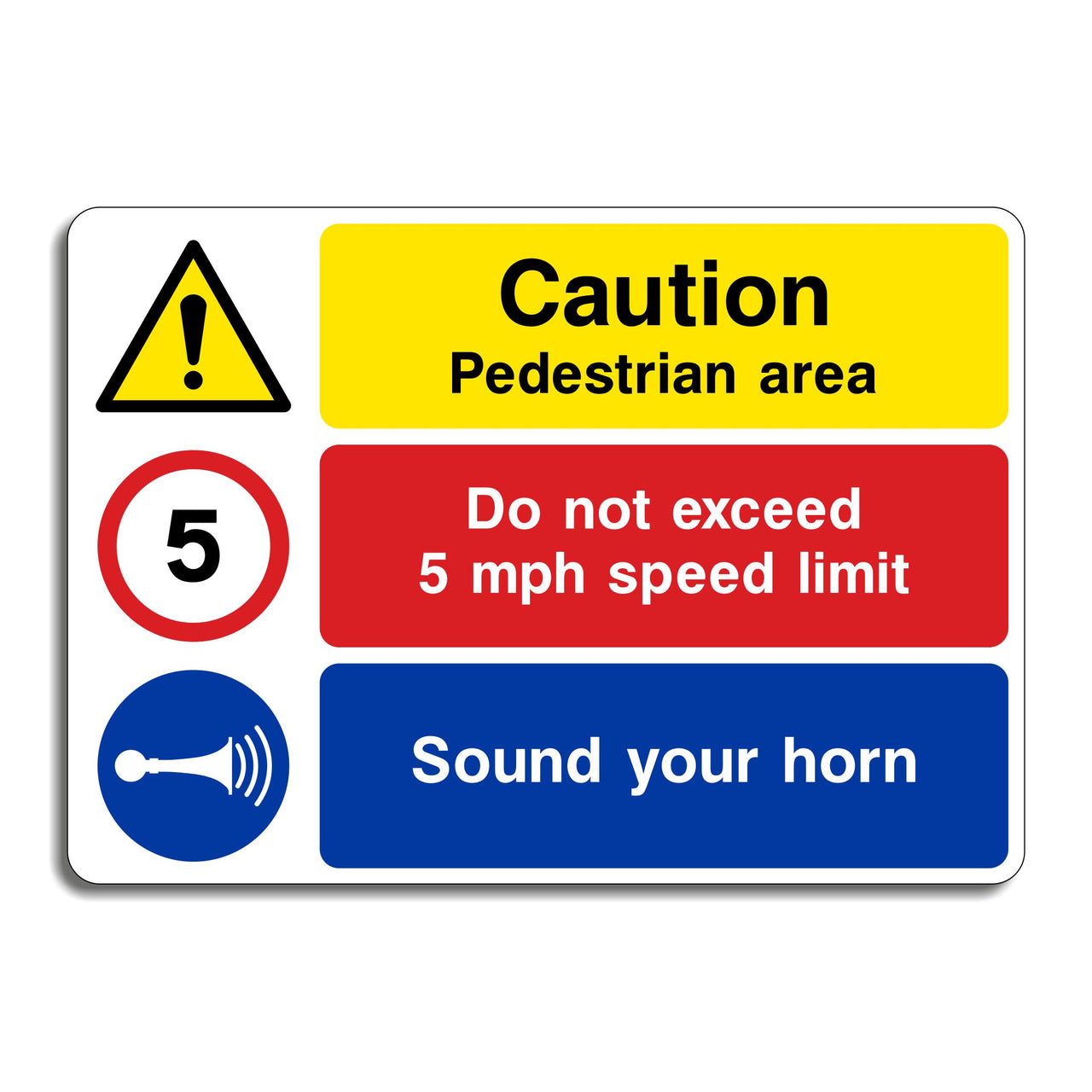 Danger Pedestrian Area Sign