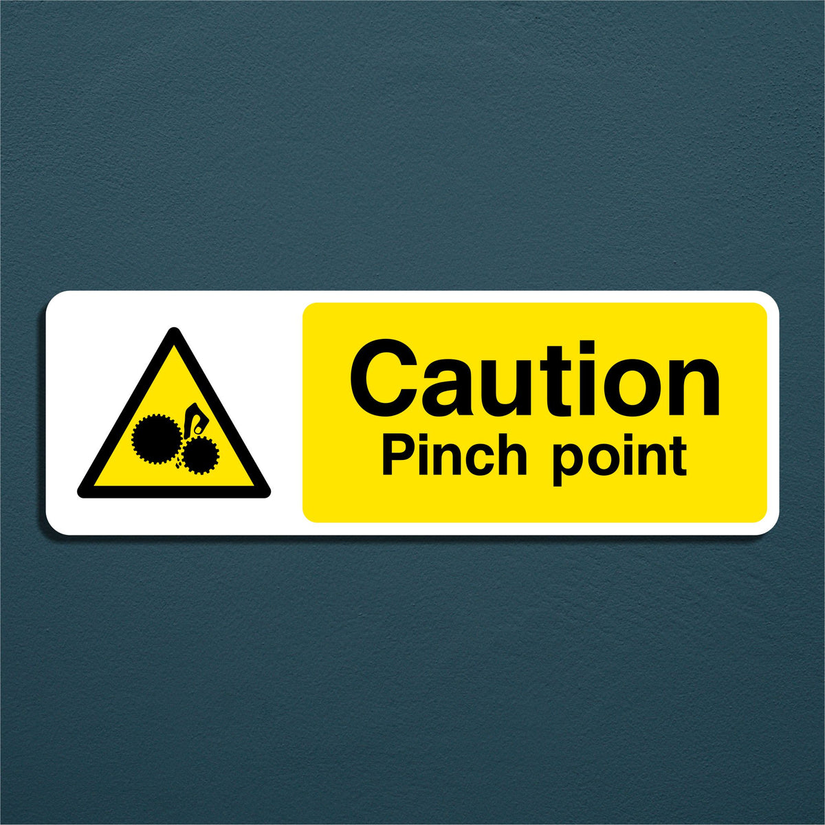 Pinched Point Sign Caution Pinch Point Sign