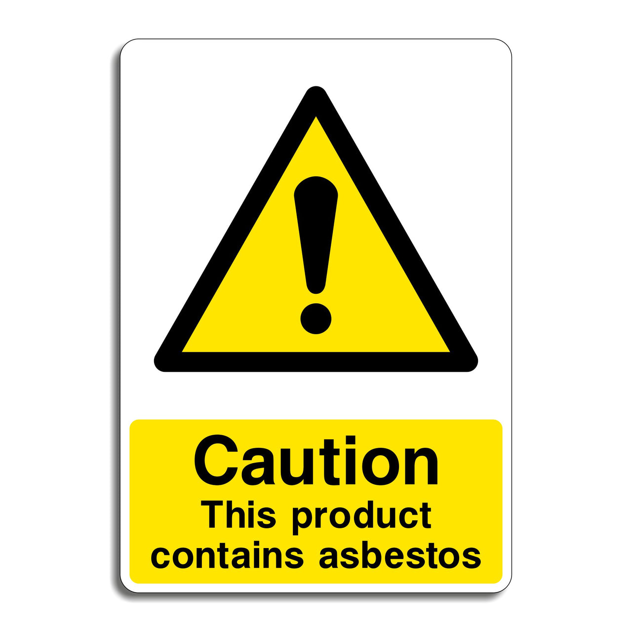 Caution This Product Contains Asbestos Sign