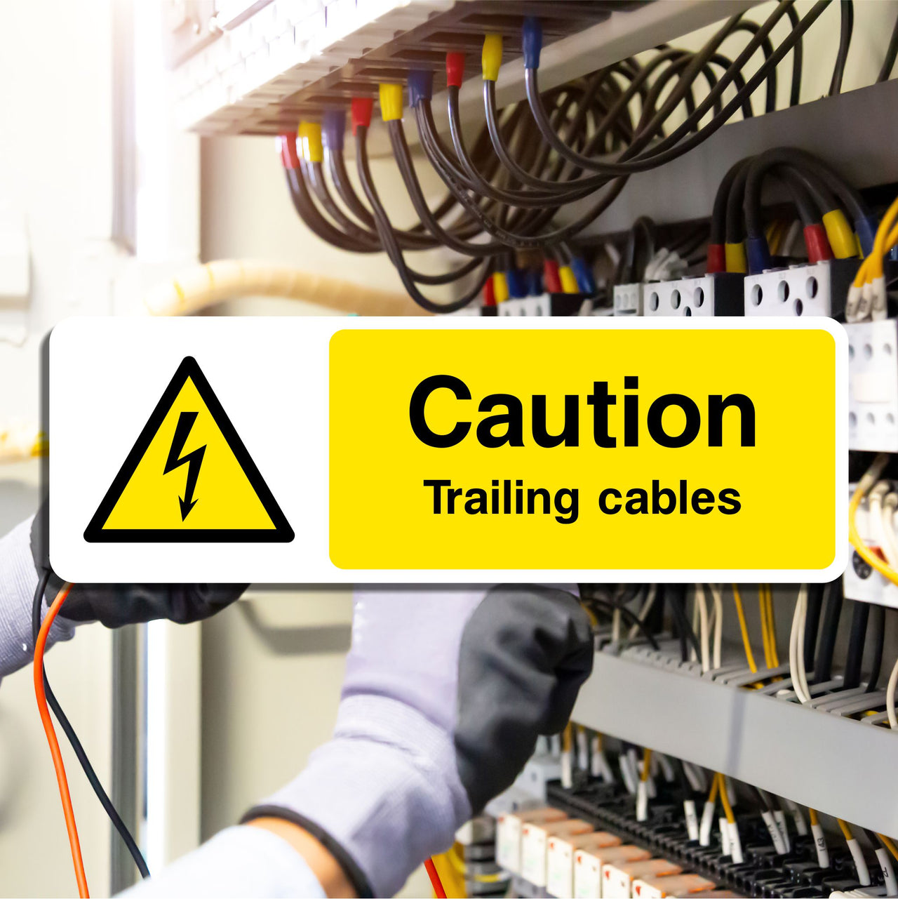 Caution Trailing Cables Sign