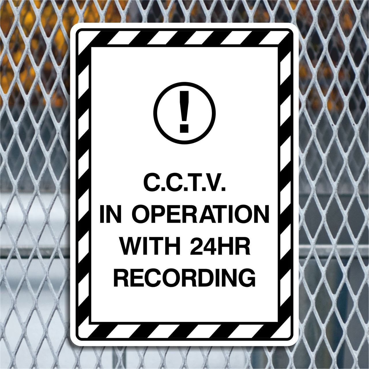 CCTV In Operation With 24Hr Recording Sign