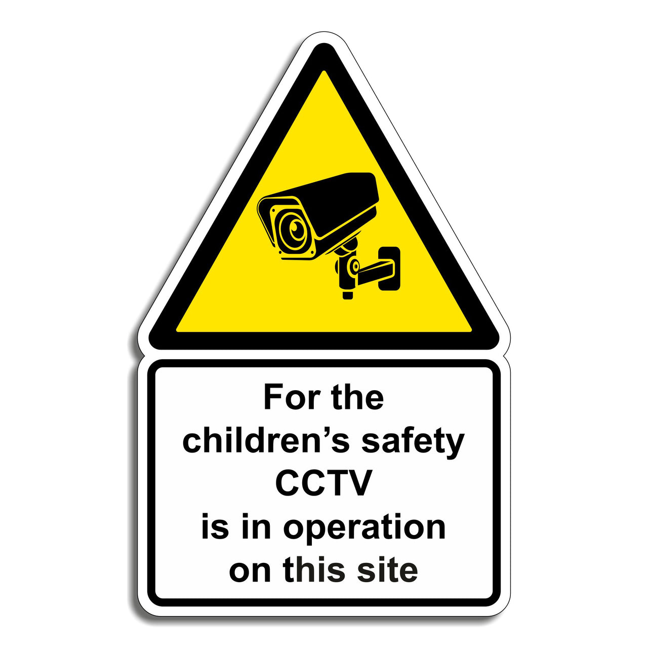 For The Children's Safety CCTV Is In Operation On This Site Sign