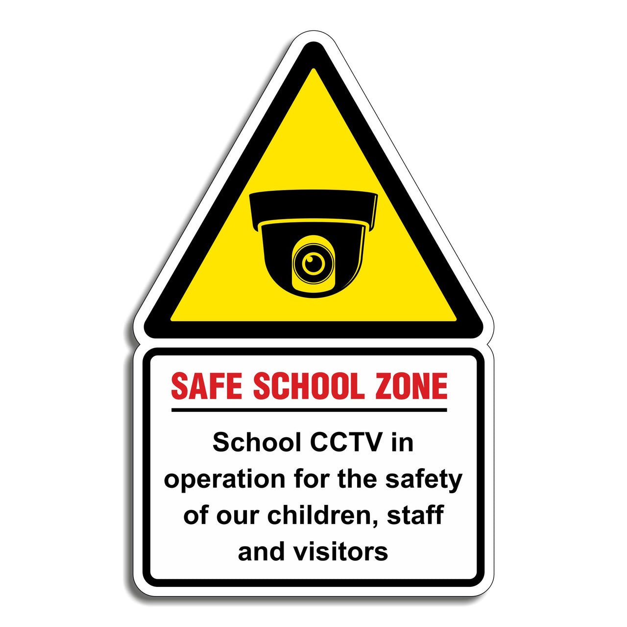 Safe School Zone School CCTV In Operation For The Safety Of Our Children, Staff And Visitors Sign