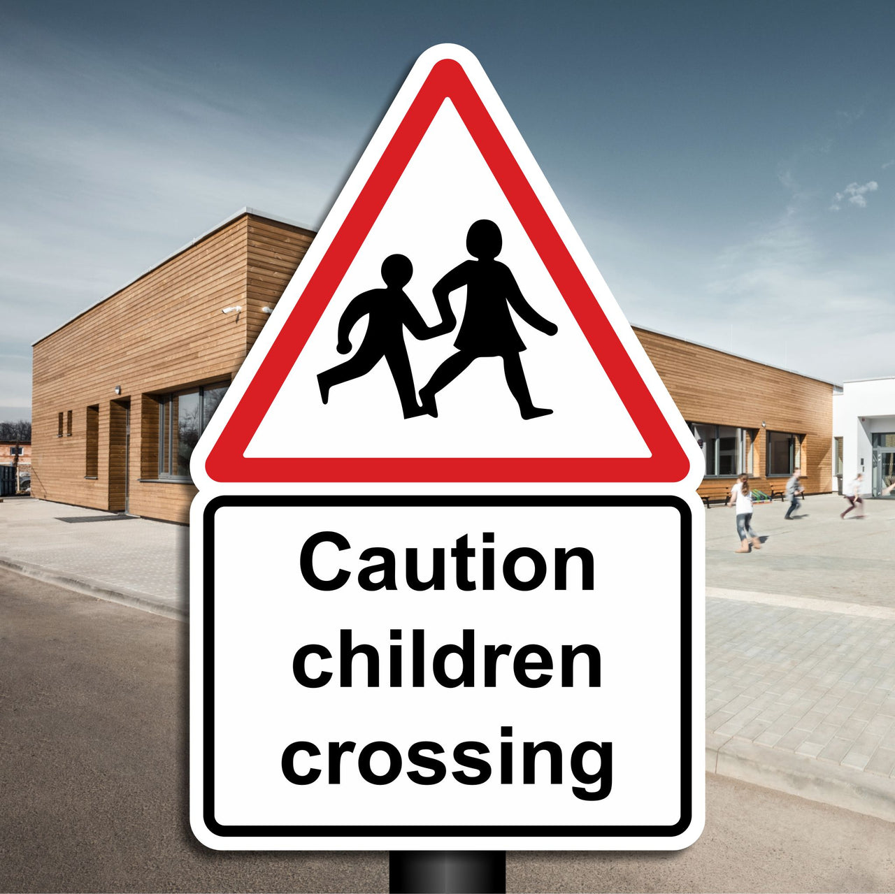 Caution Children Crossing Sign