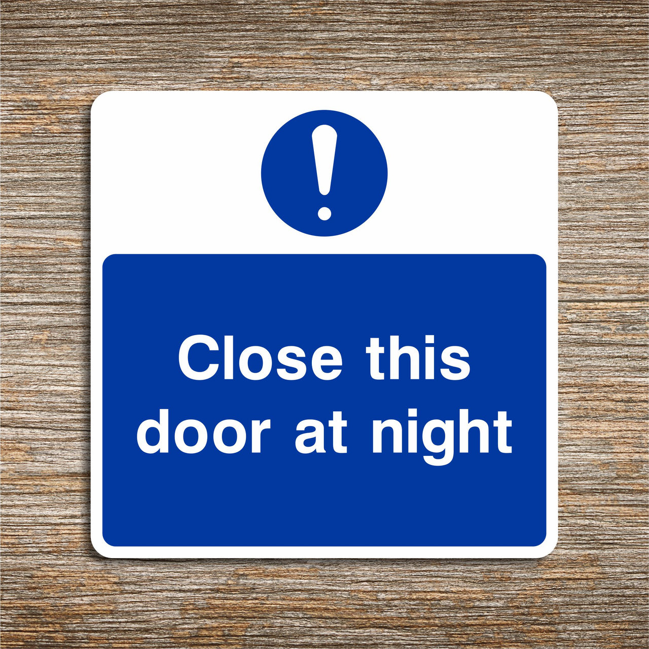 Close This Door at Night Sign