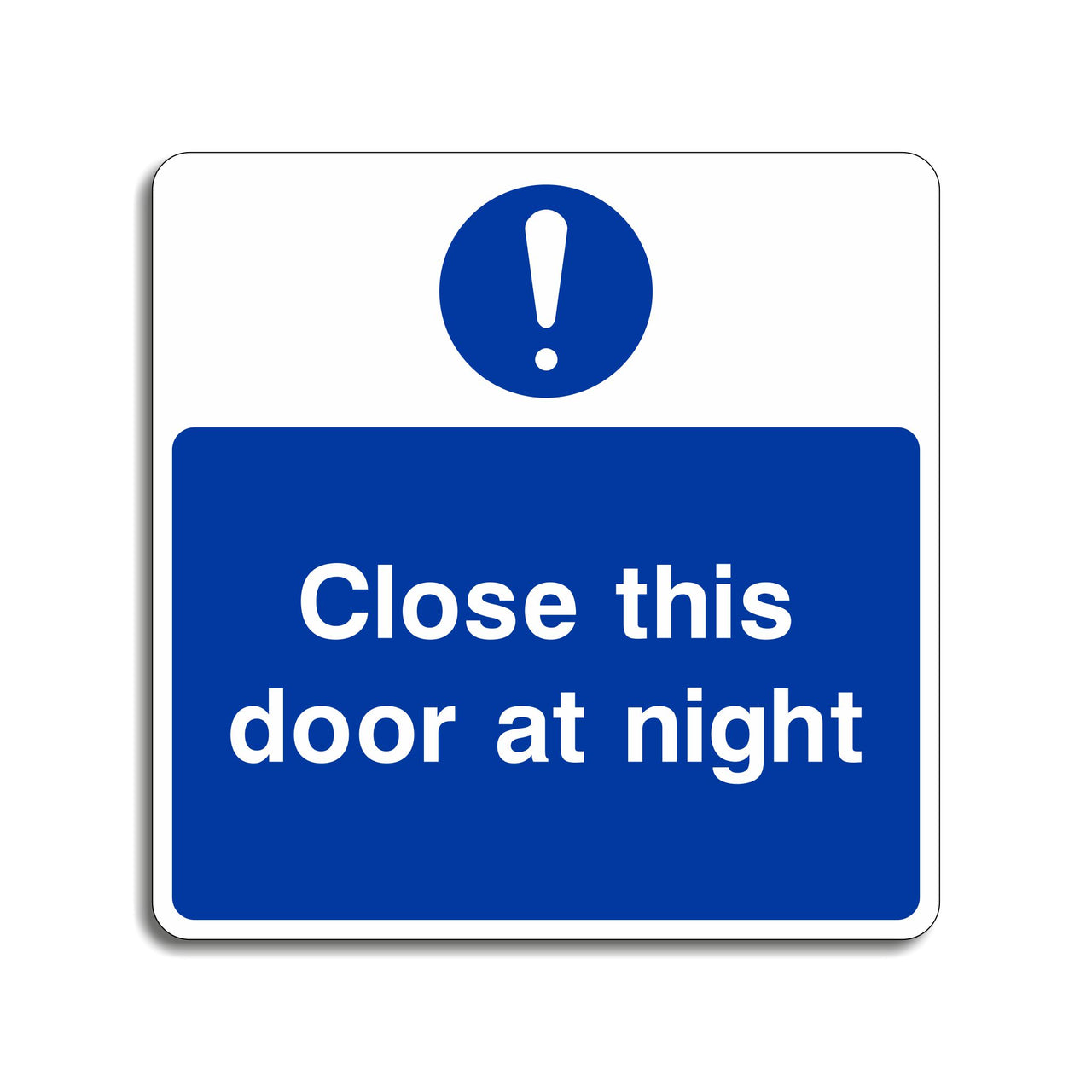 Close This Door at Night Sign