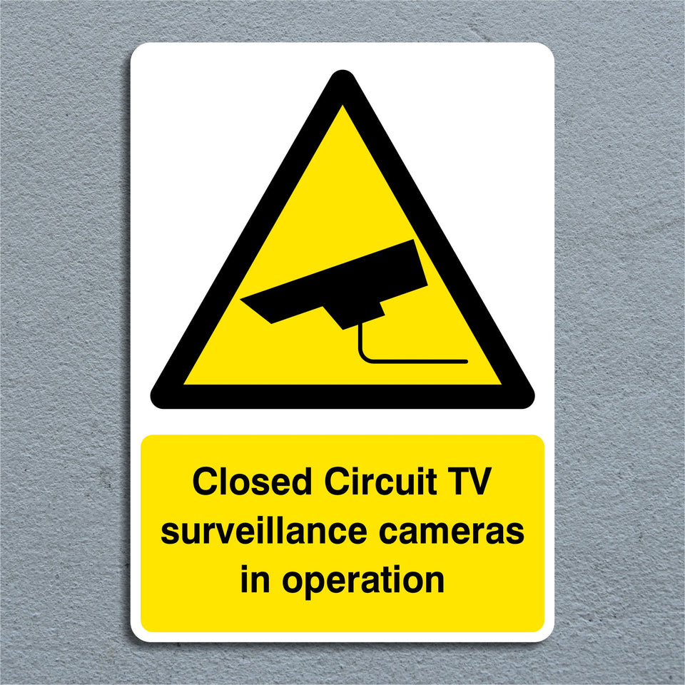 Camera Added Sign Close Circuit TV Surveillance Cameras In Operation Sign