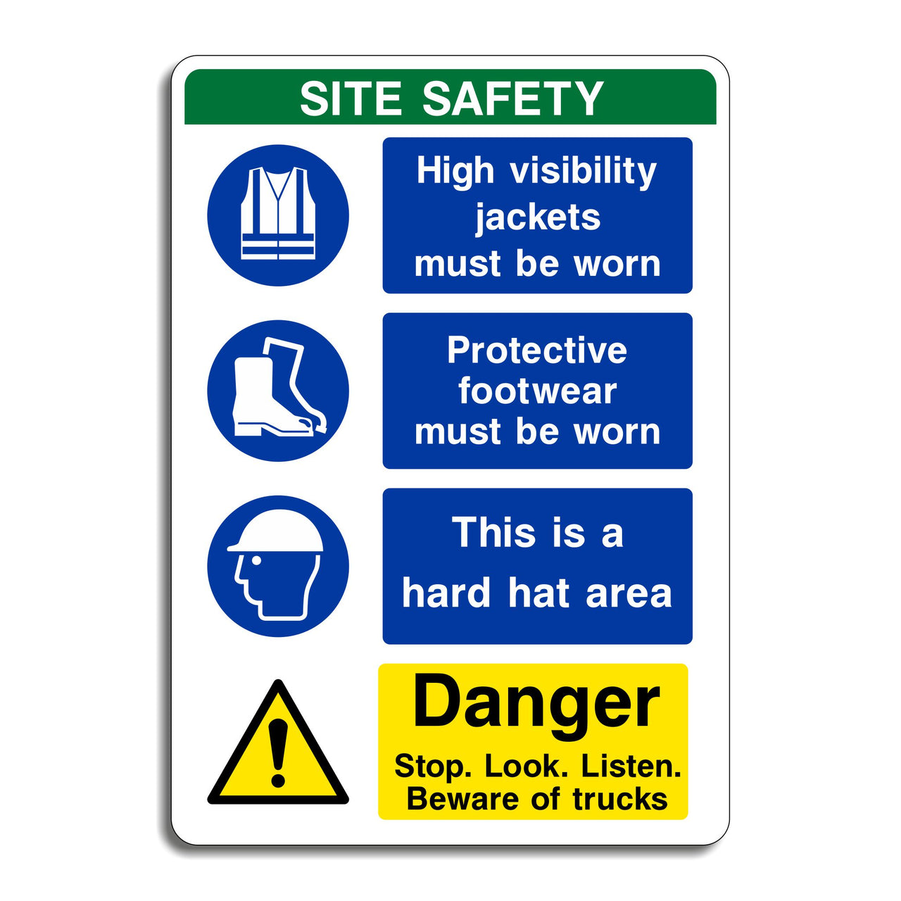 Site Safety Construction Site PPE Multi Message Sign